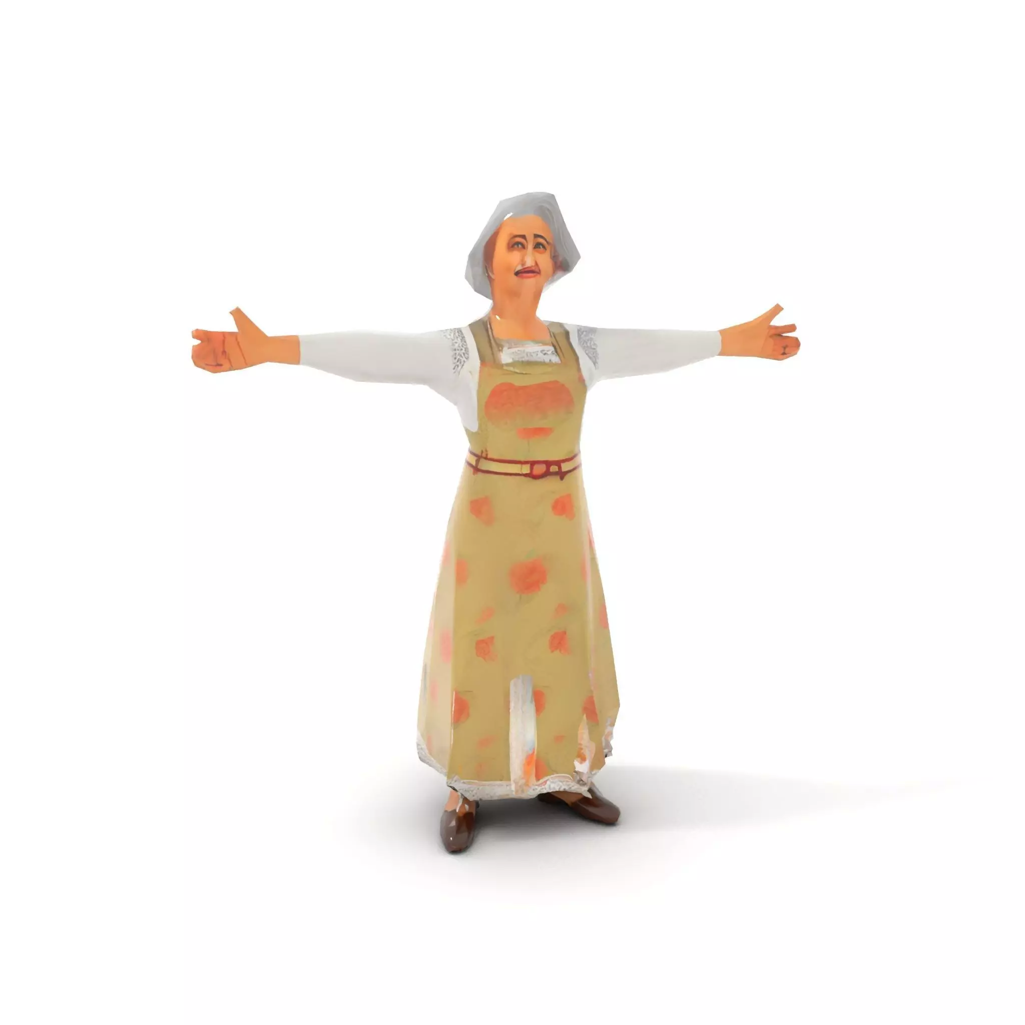 Elegant Floral Woman model pack Low-poly 3D model_10