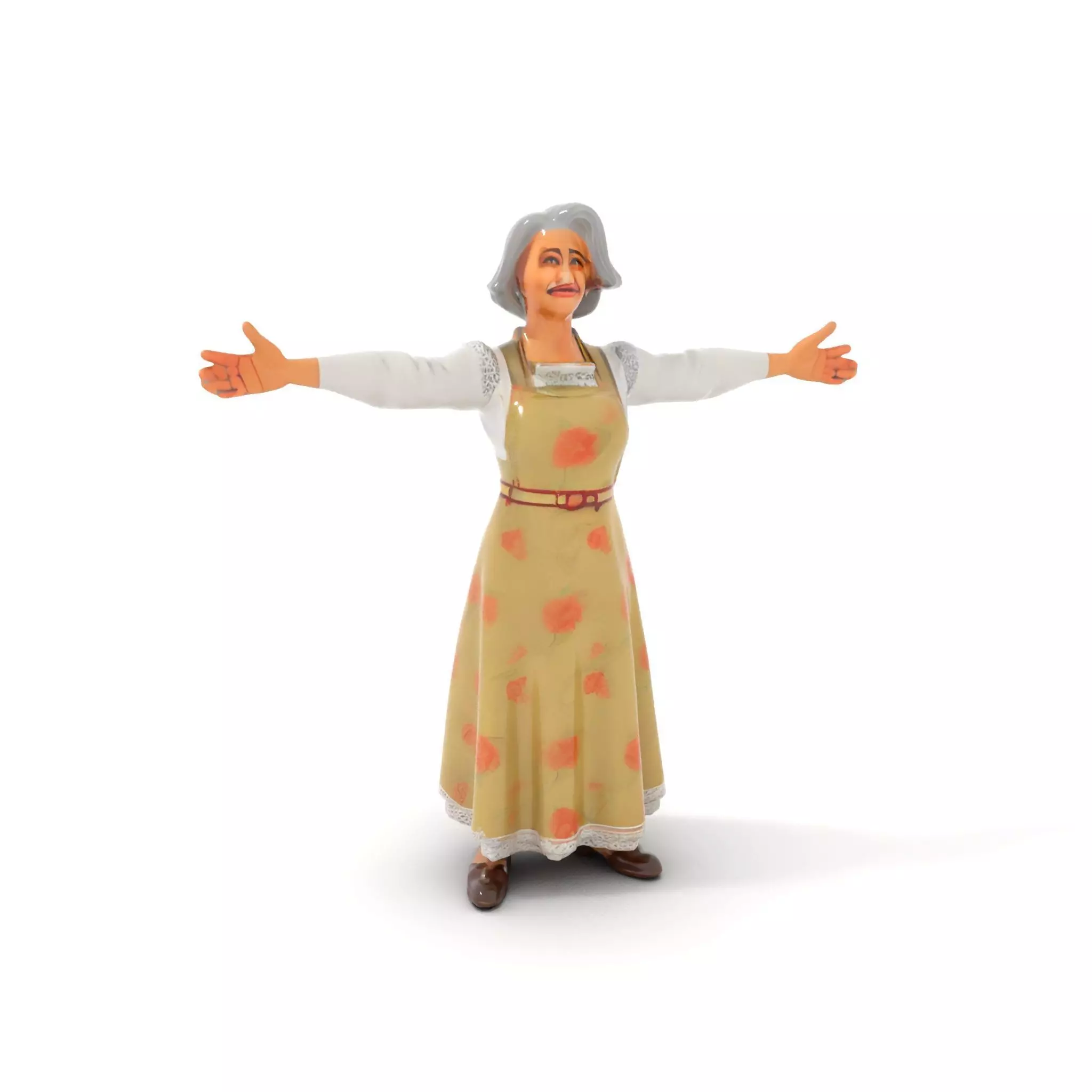 Elegant Floral Woman model pack Low-poly 3D model_0