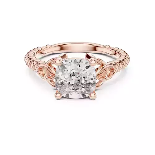 Solitaire Cushion Cut Diamond Engagement Ring 3DM STL Video