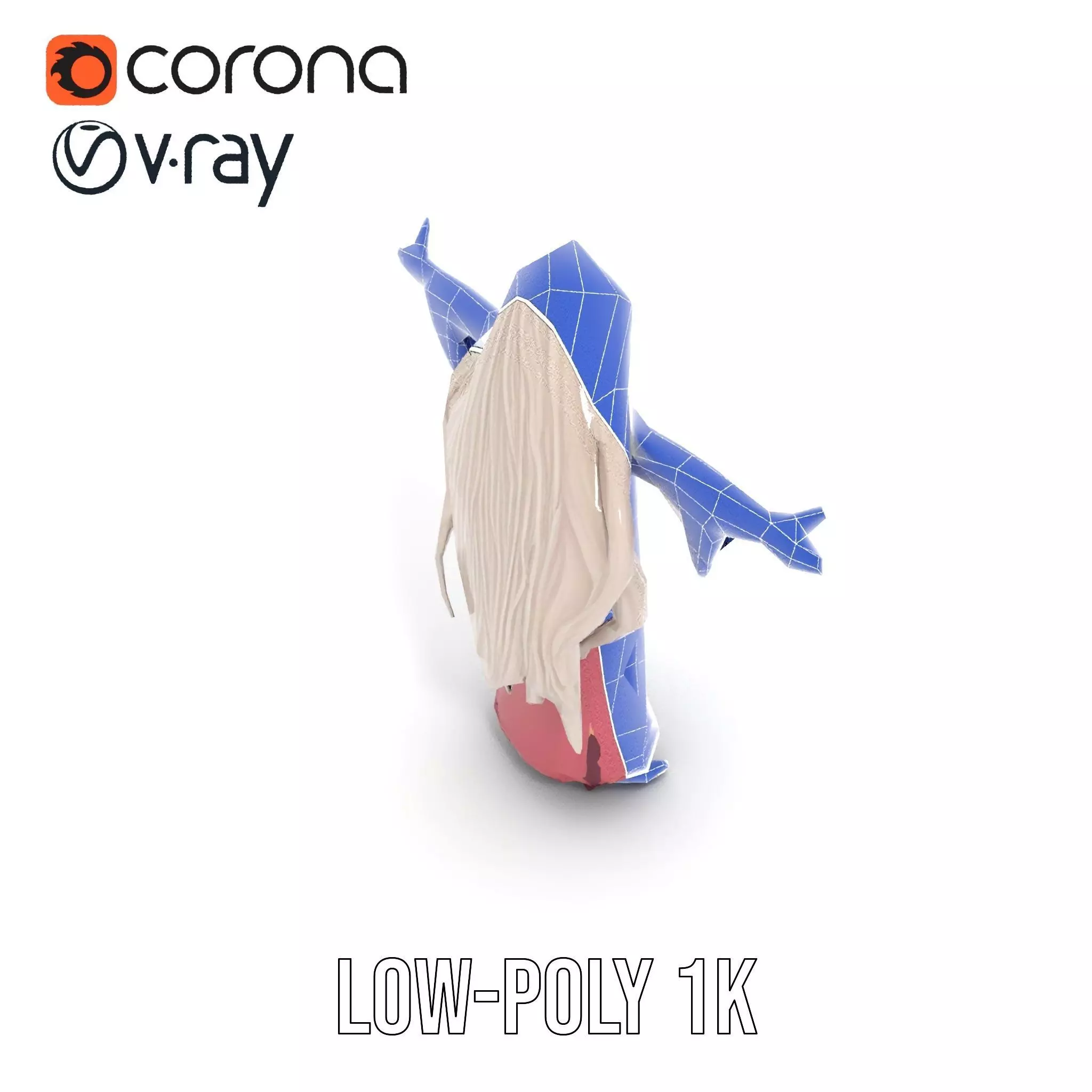 Elegant Princess Gown model pack Low-poly 3D model_20