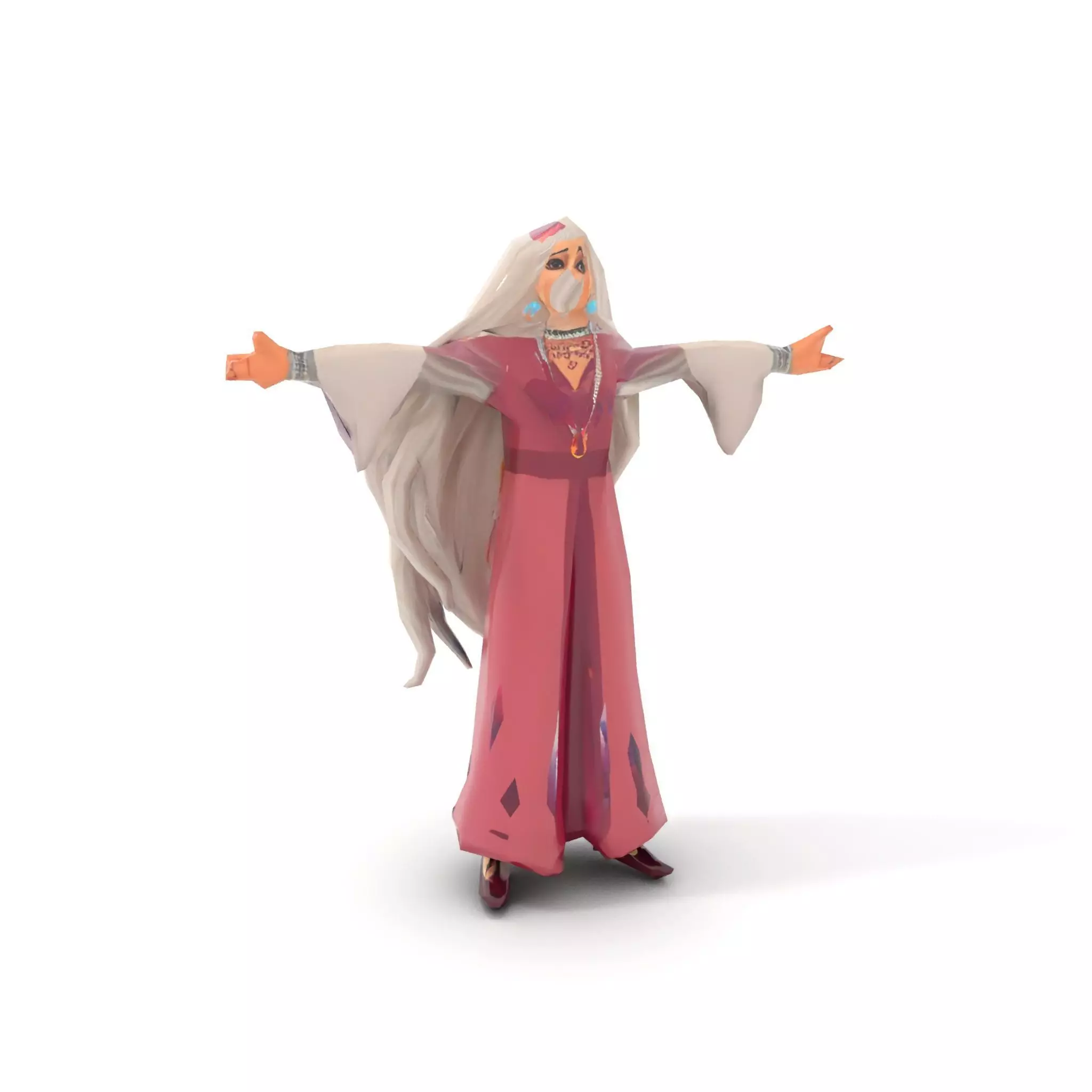 Elegant Princess Gown model pack Low-poly 3D model_13