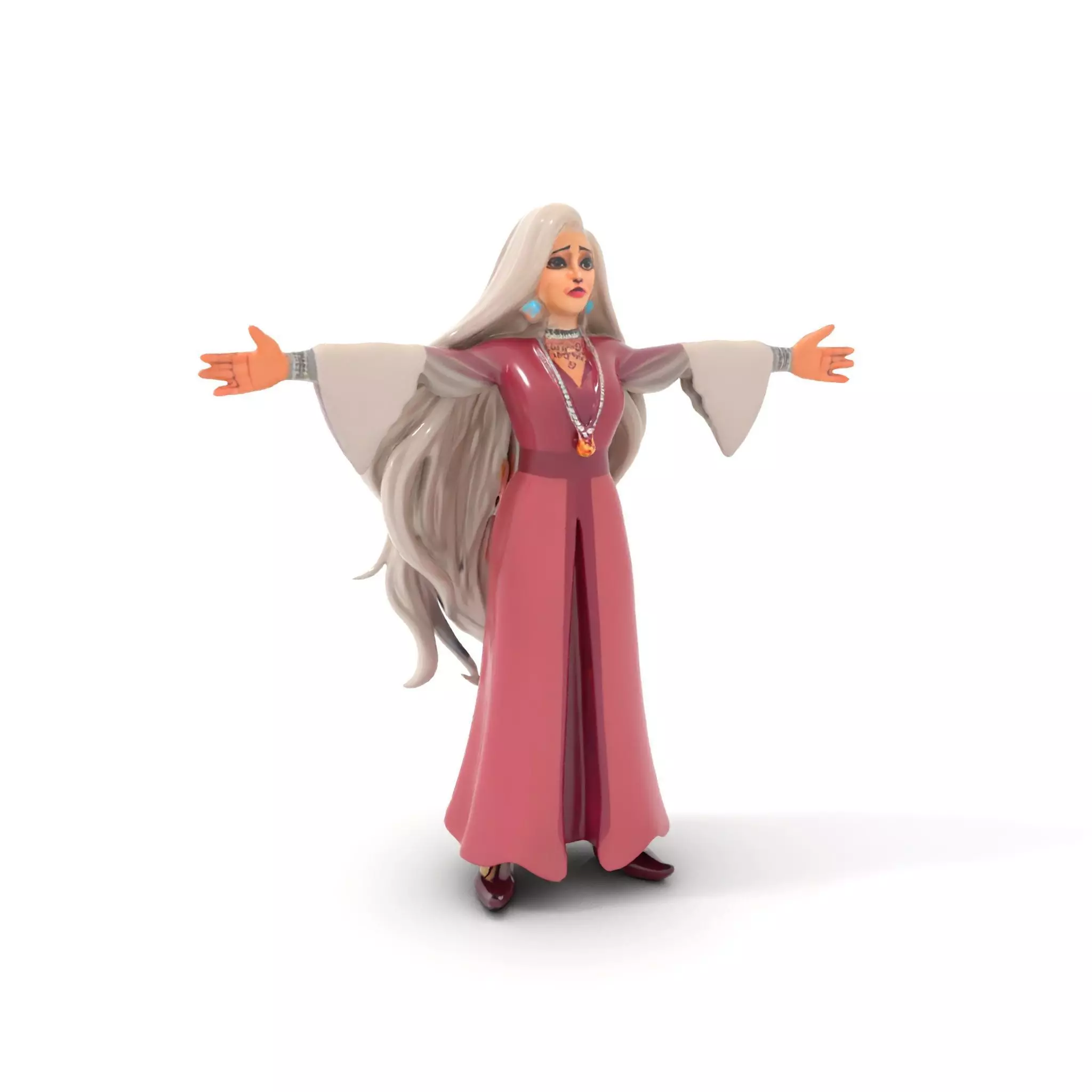 Elegant Princess Gown model pack Low-poly 3D model_0