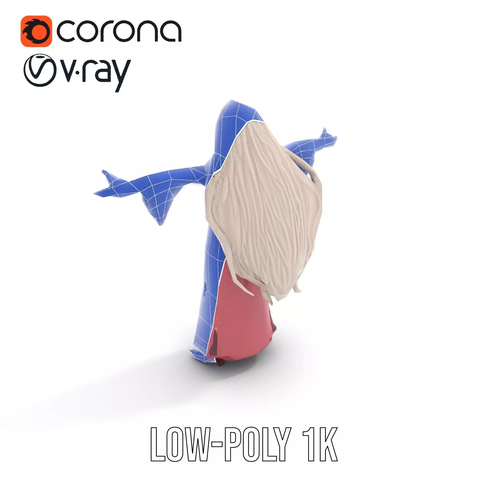 Elegant Princess Gown model pack Low-poly 3D model_26