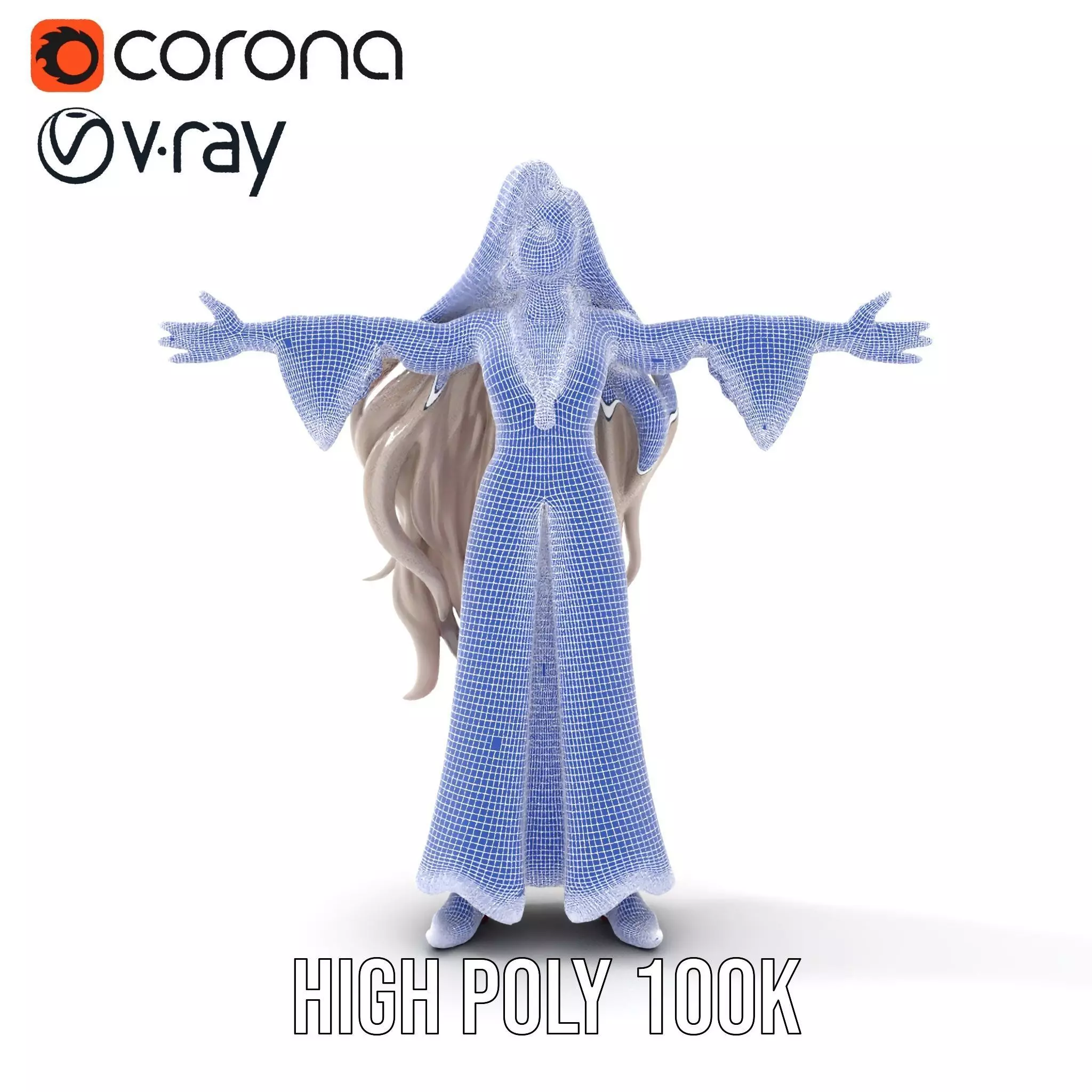 Elegant Princess Gown model pack Low-poly 3D model_33