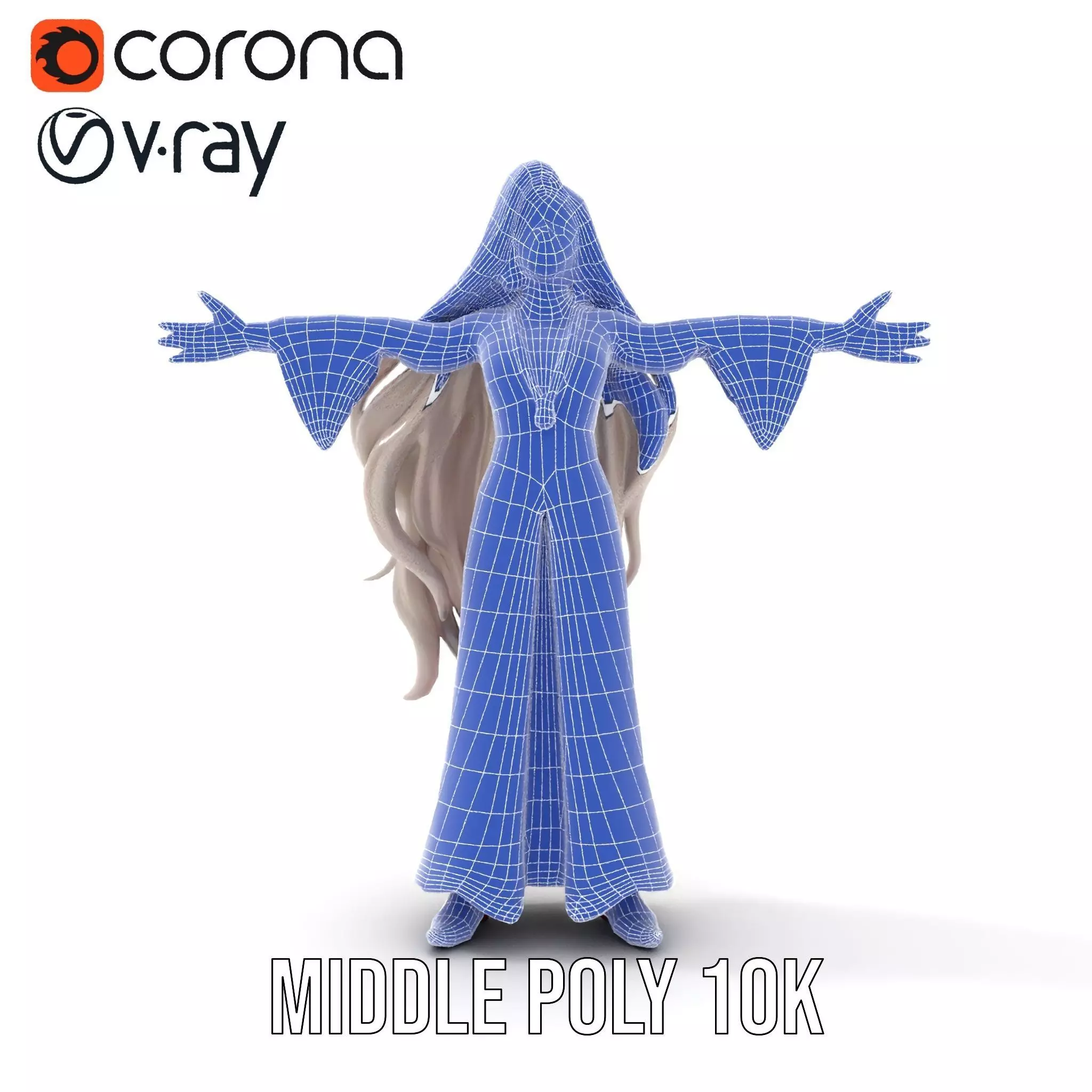 Elegant Princess Gown model pack Low-poly 3D model_14