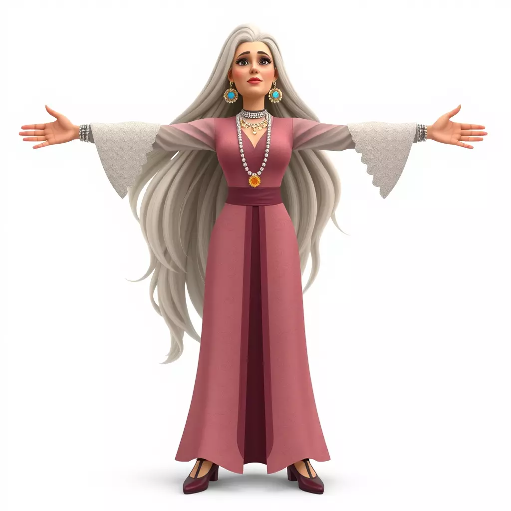 Elegant Princess Gown model pack Low-poly 3D model_3