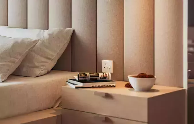 Modern Minimalist Bedroom Interior Set