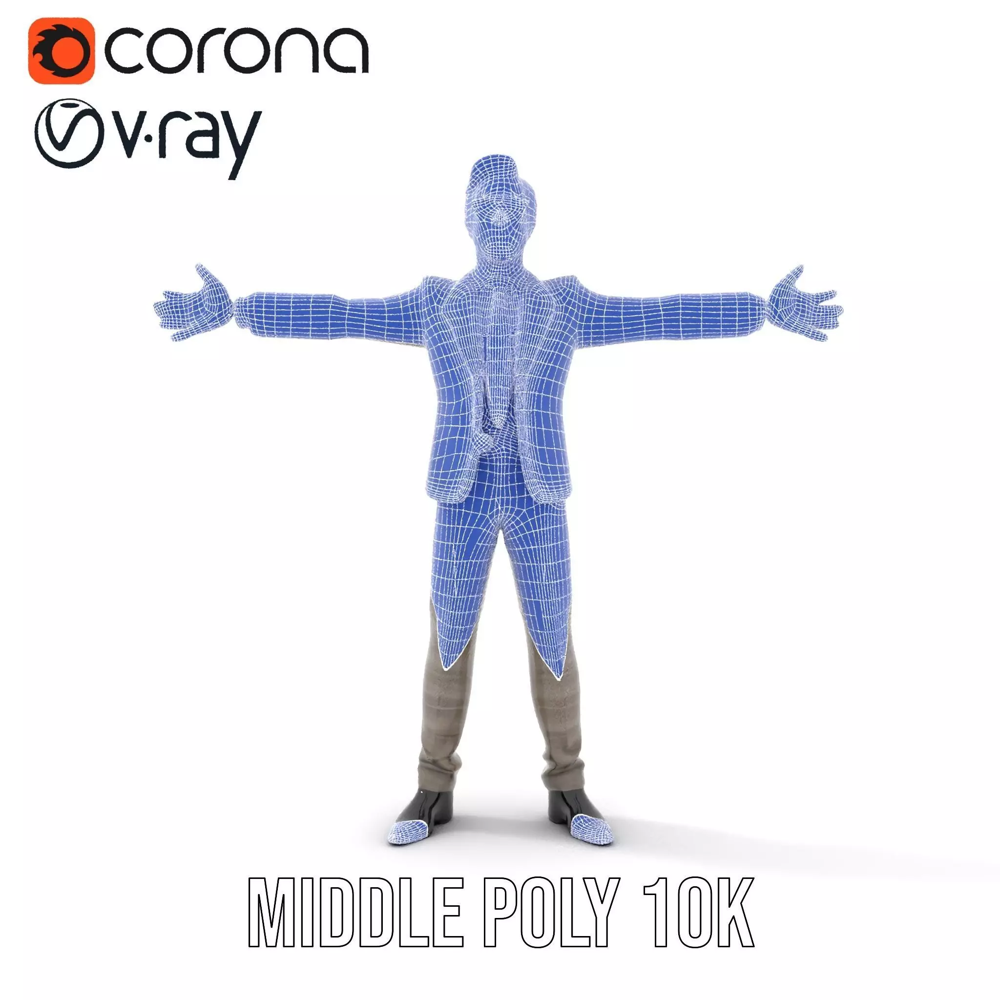 Stylish Businessman Suit model pack Low-poly 3D model_31