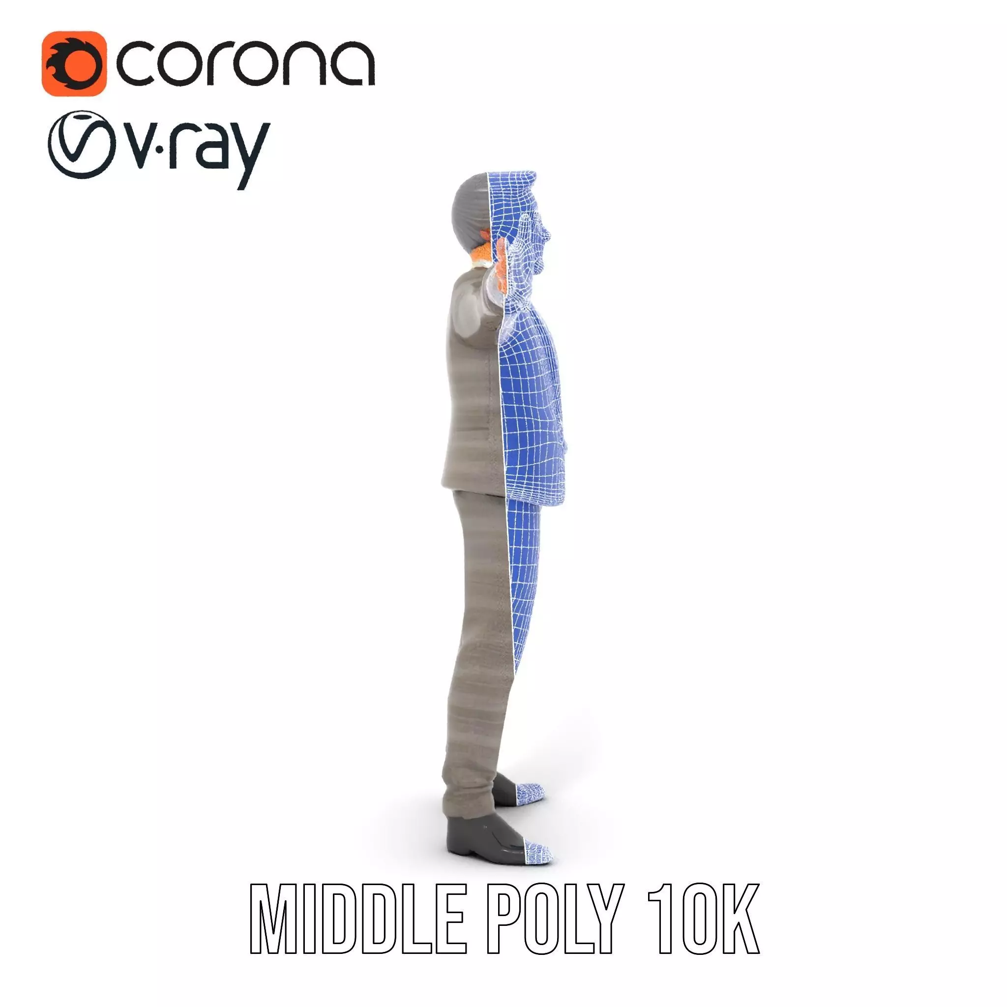 Stylish Businessman Suit model pack Low-poly 3D model_23