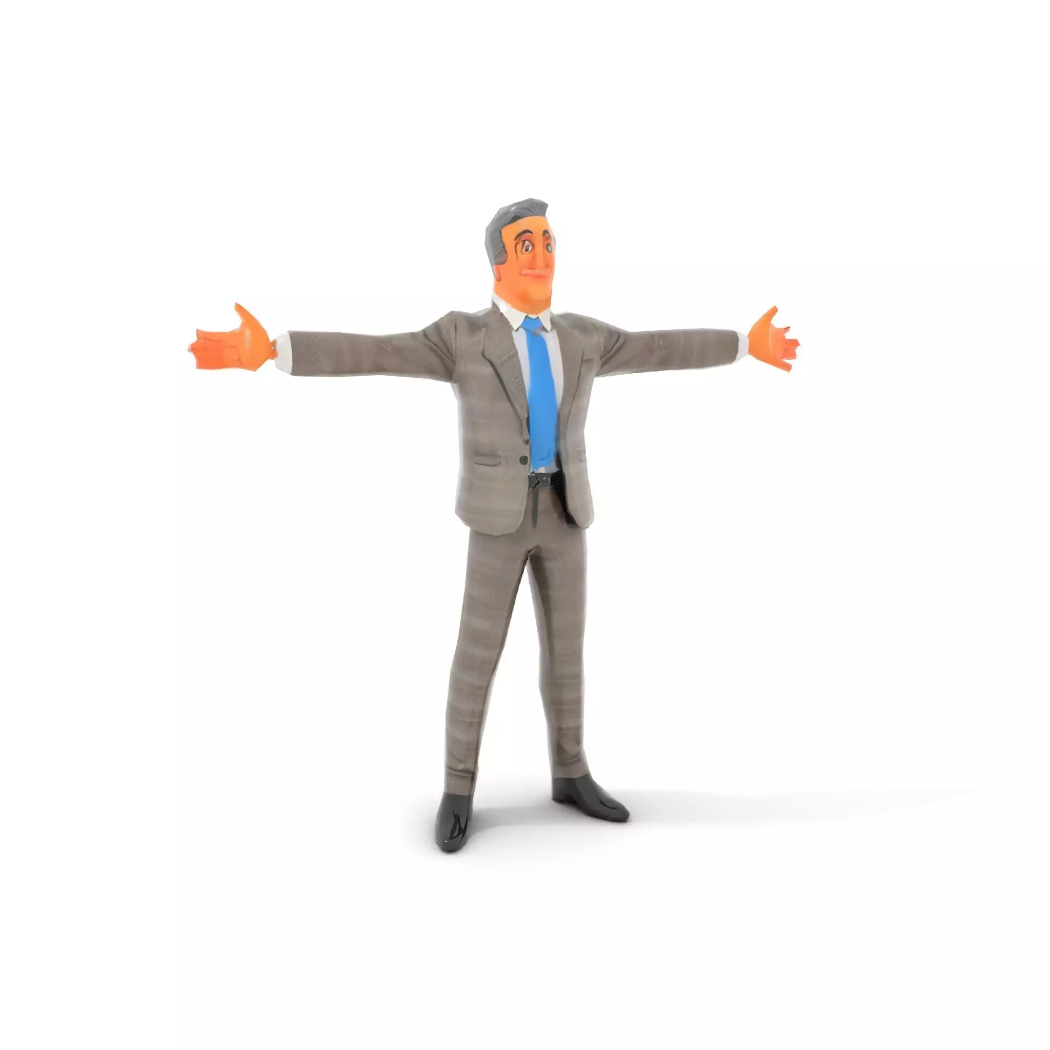 Stylish Businessman Suit model pack Low-poly 3D model_15