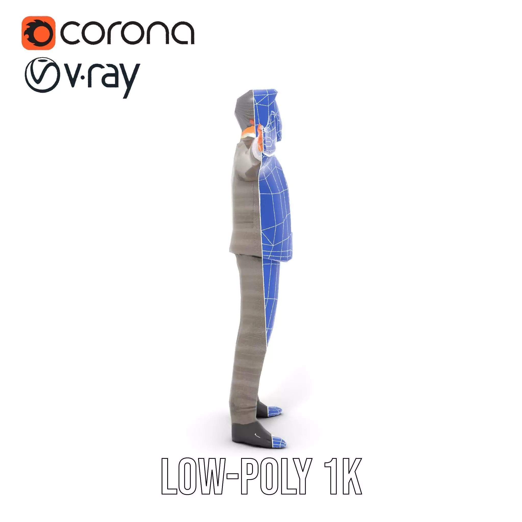 Stylish Businessman Suit model pack Low-poly 3D model_32