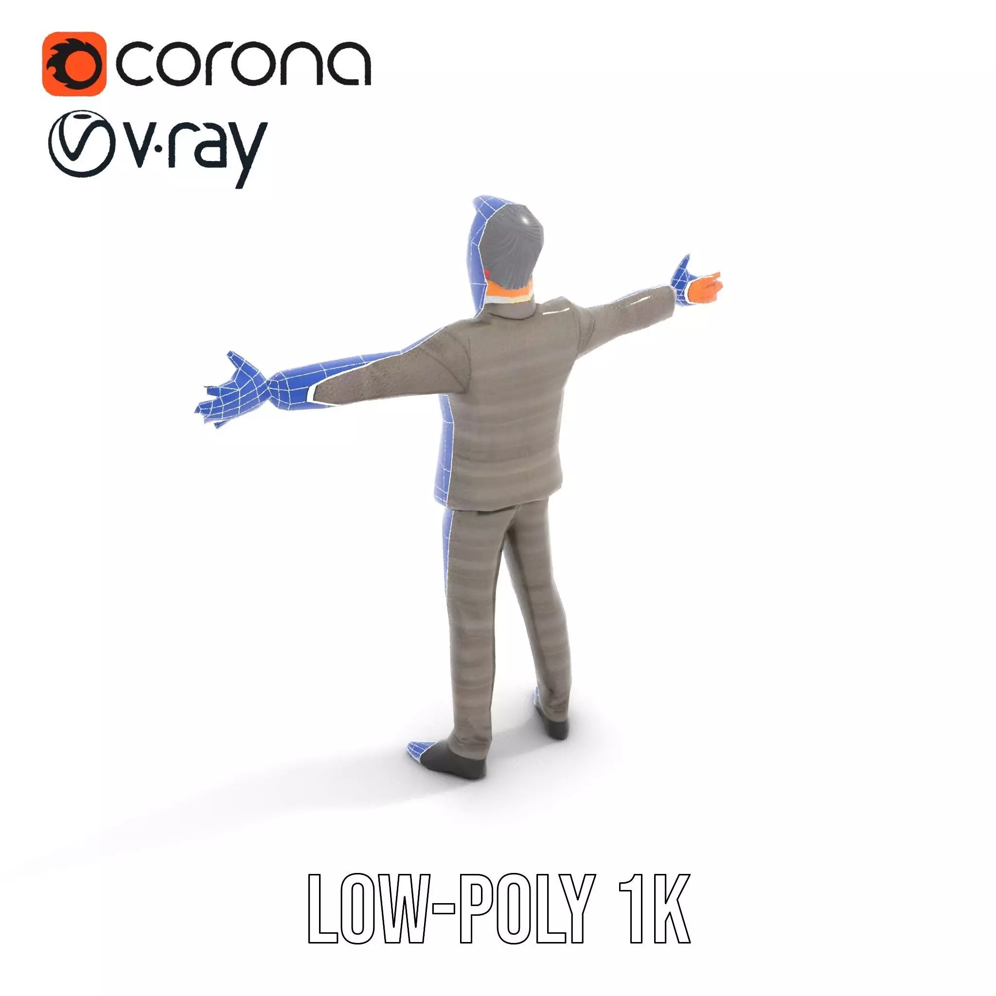 Stylish Businessman Suit model pack Low-poly 3D model_21