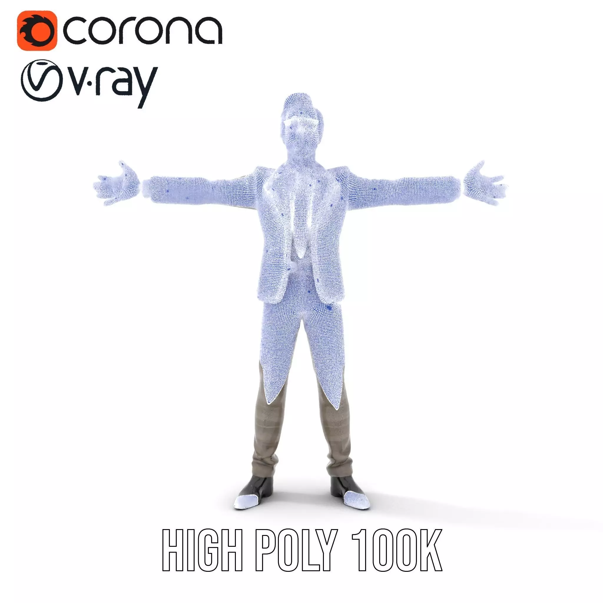 Stylish Businessman Suit model pack Low-poly 3D model_34