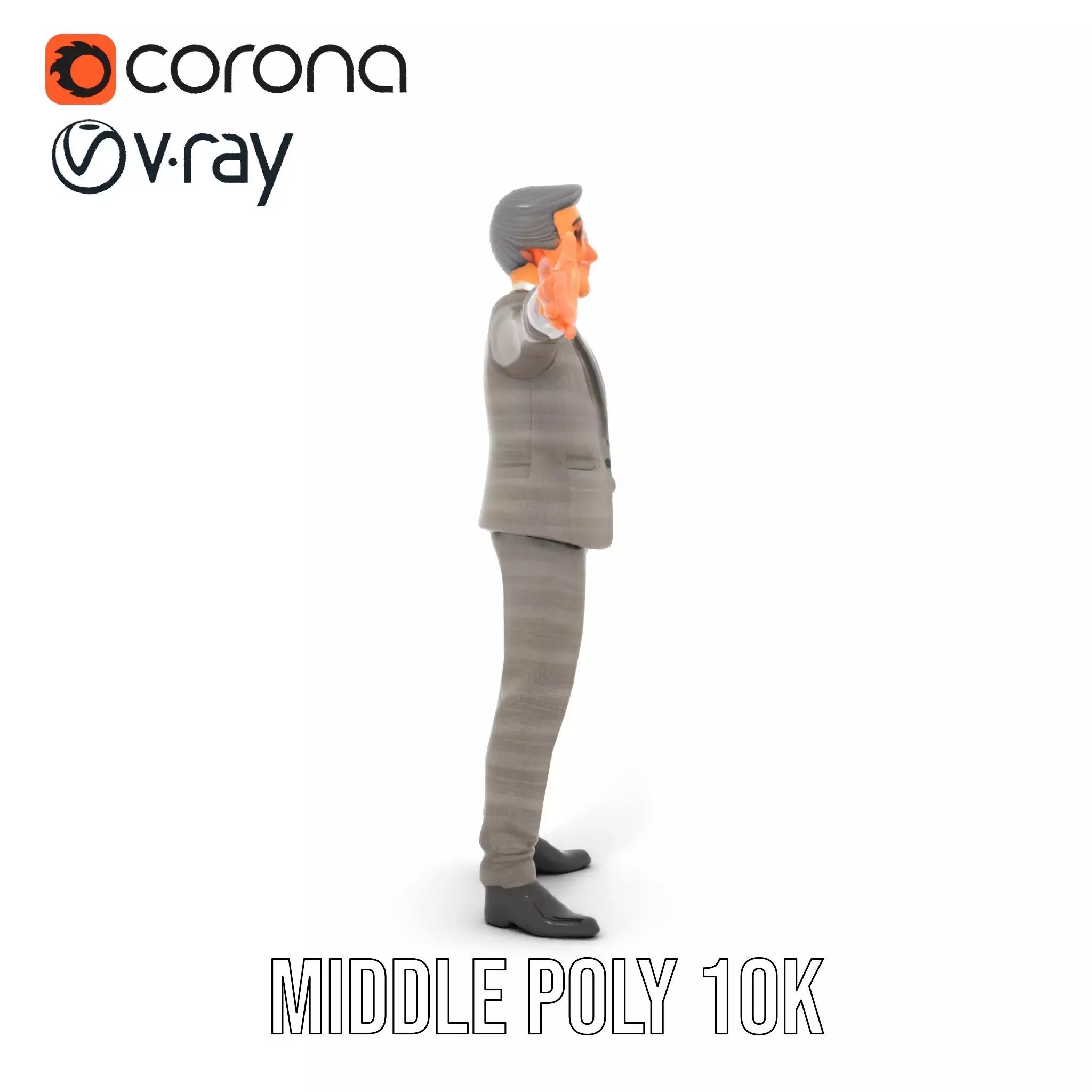 Stylish Businessman Suit model pack Low-poly 3D model_14
