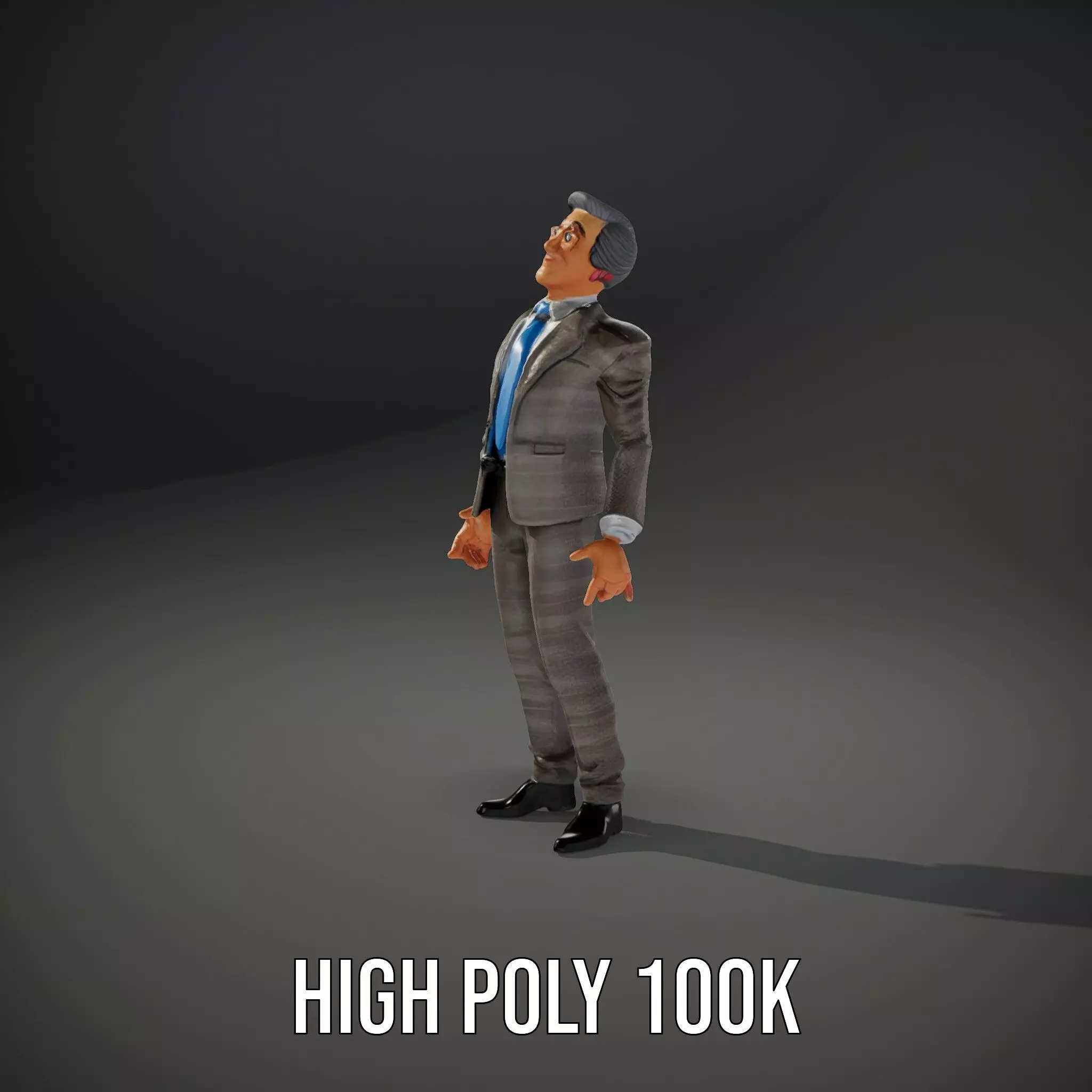 Stylish Businessman Suit model pack Low-poly 3D model_9
