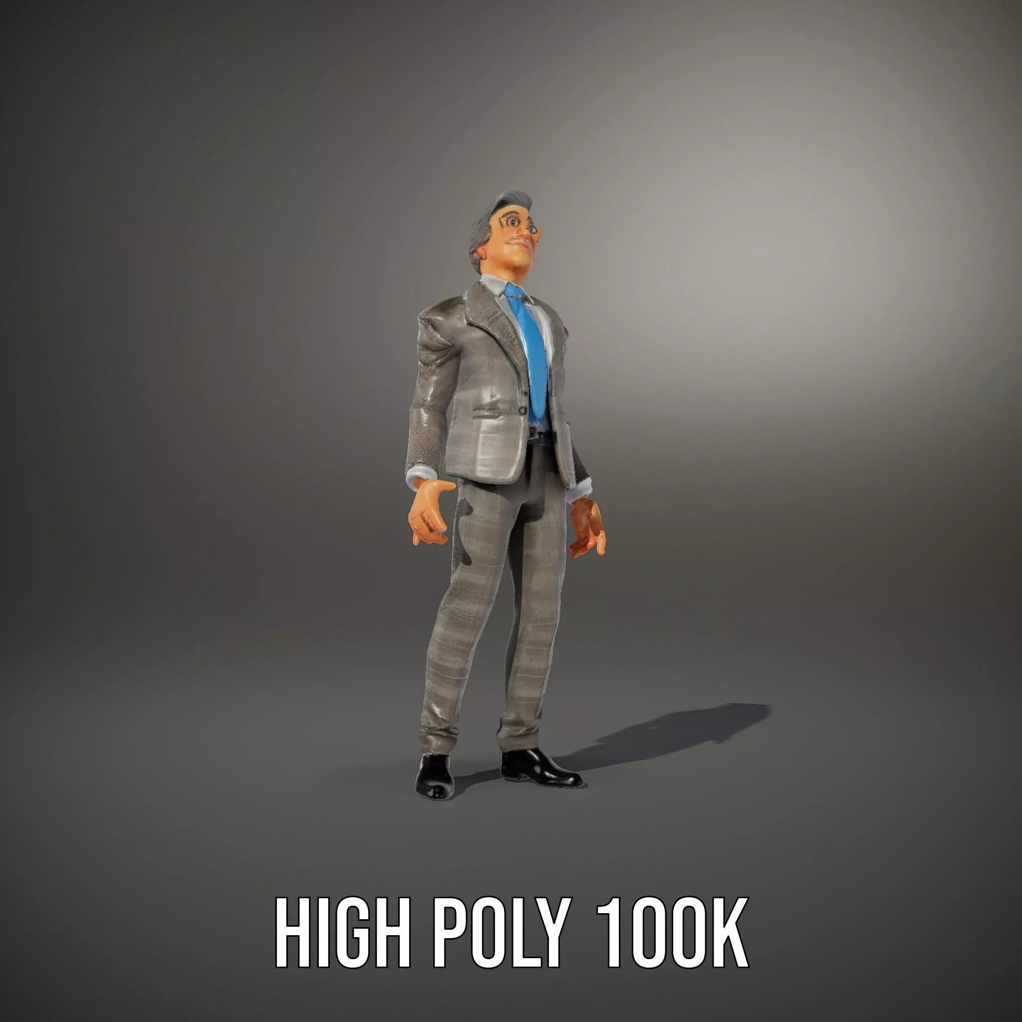 Stylish Businessman Suit model pack Low-poly 3D model_11
