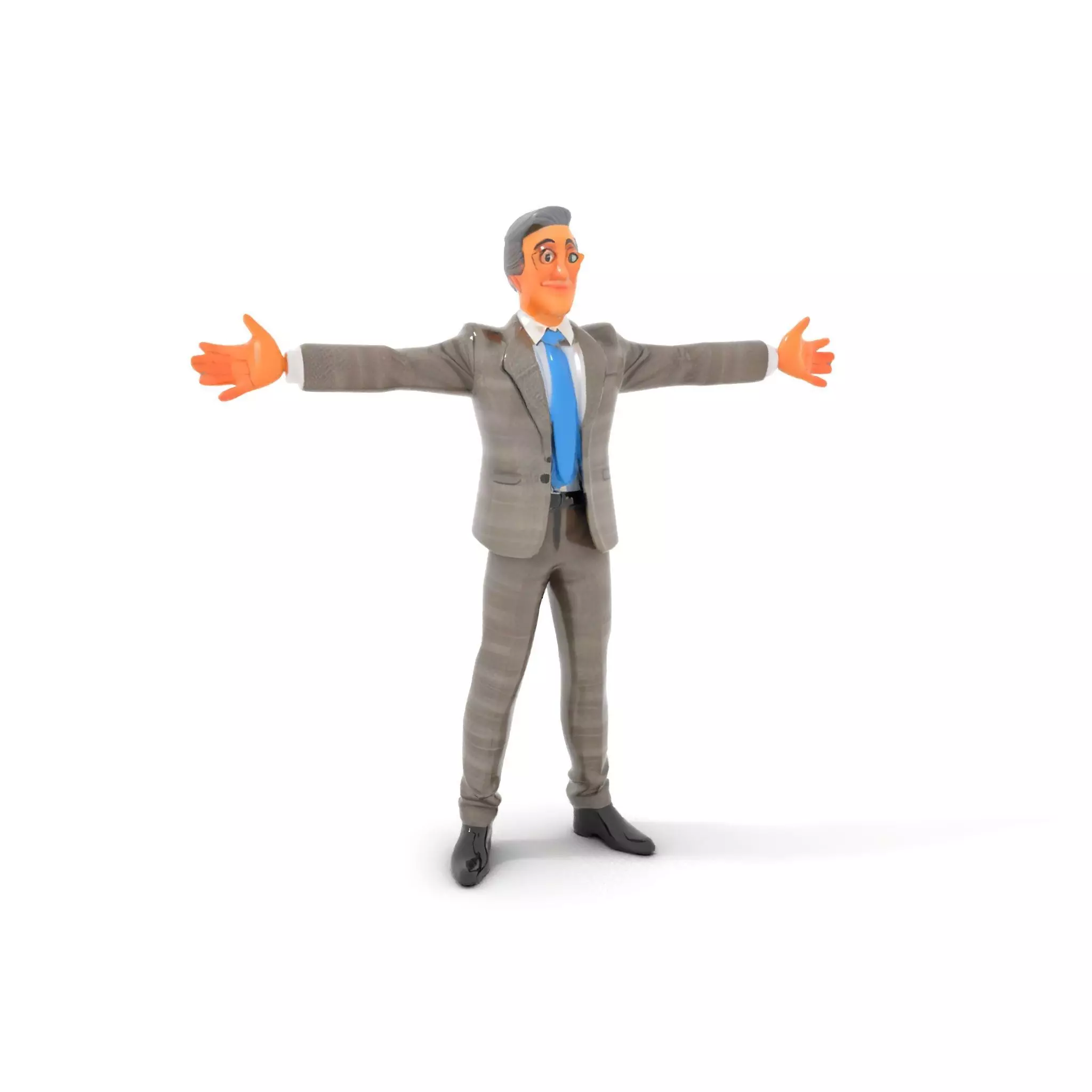 Stylish Businessman Suit model pack Low-poly 3D model_20
