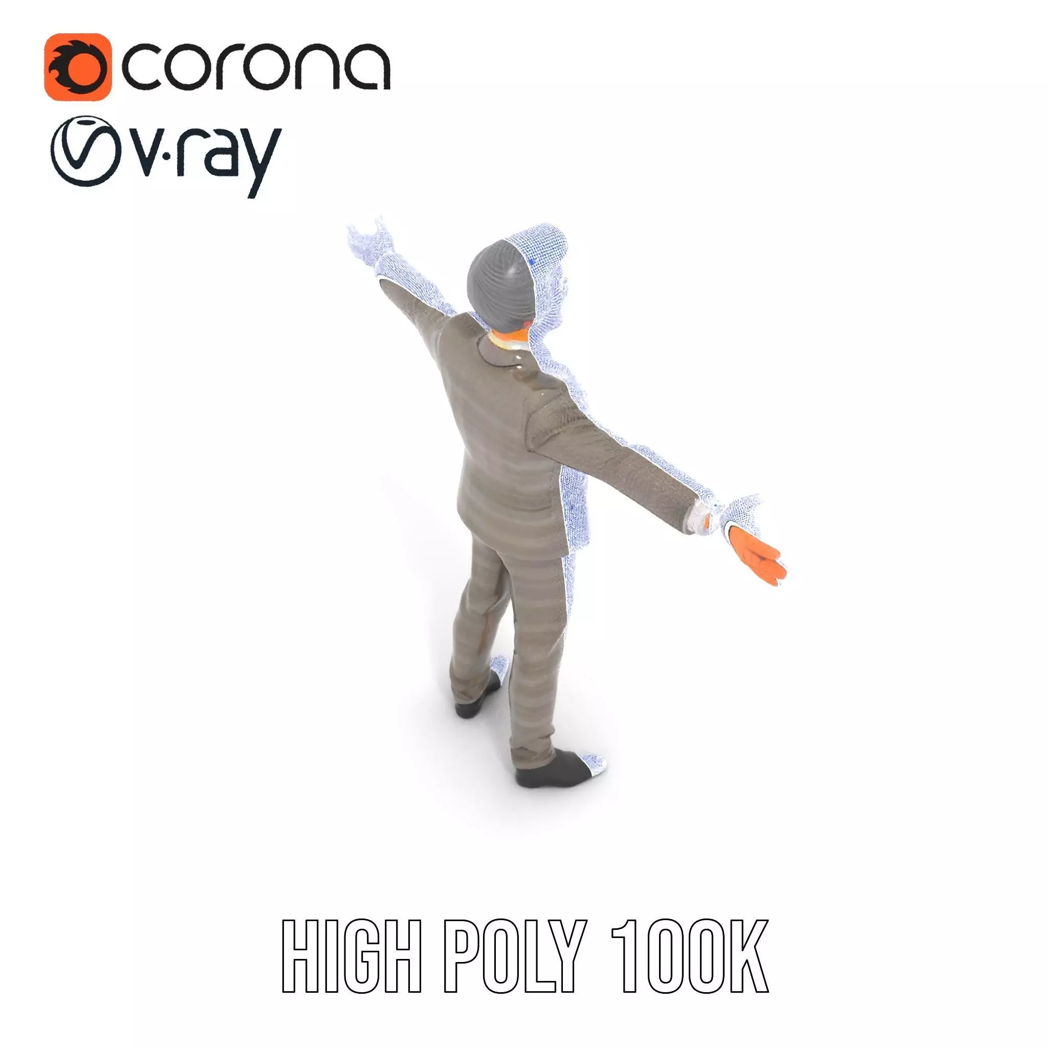 Stylish Businessman Suit model pack Low-poly 3D model_35