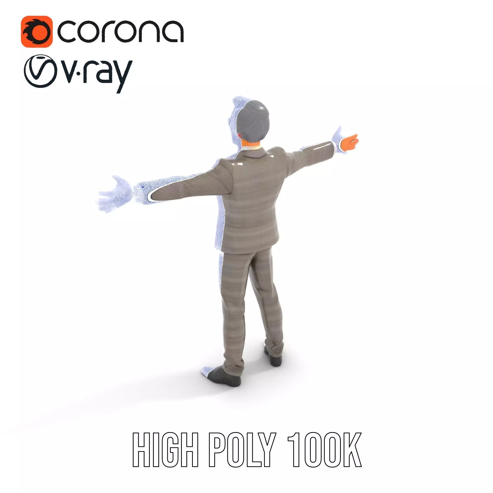 Stylish Businessman Suit model pack Low-poly 3D model_27