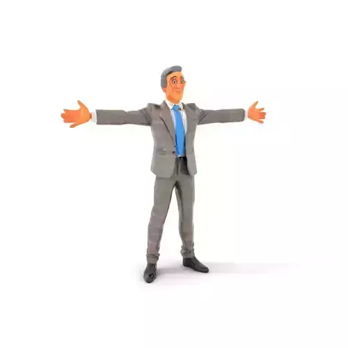 Stylish Businessman Suit model pack Low-poly 3D model