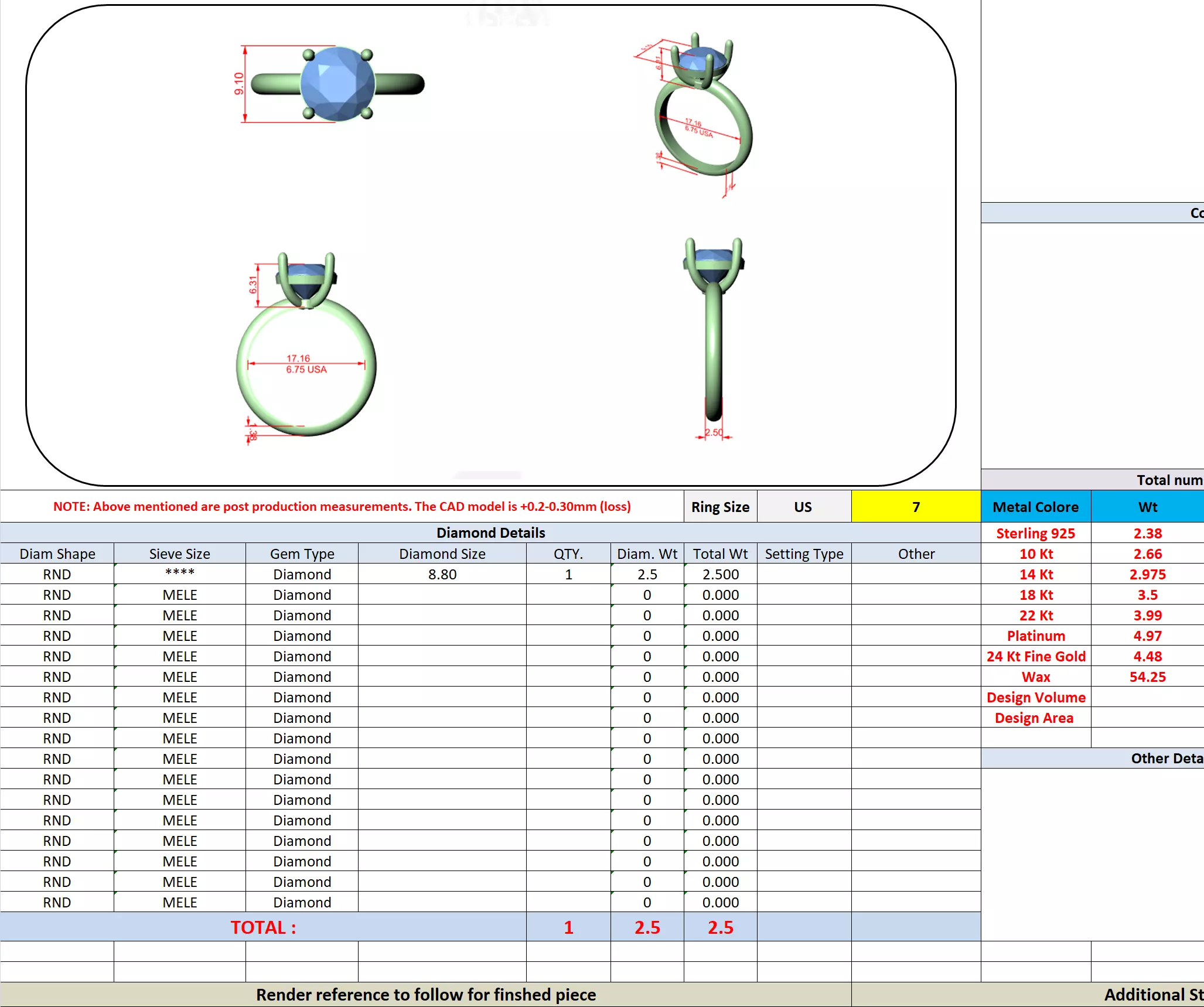 Solitaire Round Diamond Engagement Wedding Ring 3DM STL Video 3D print model_13