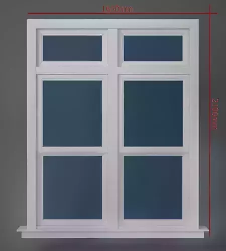 Transom over two operating window