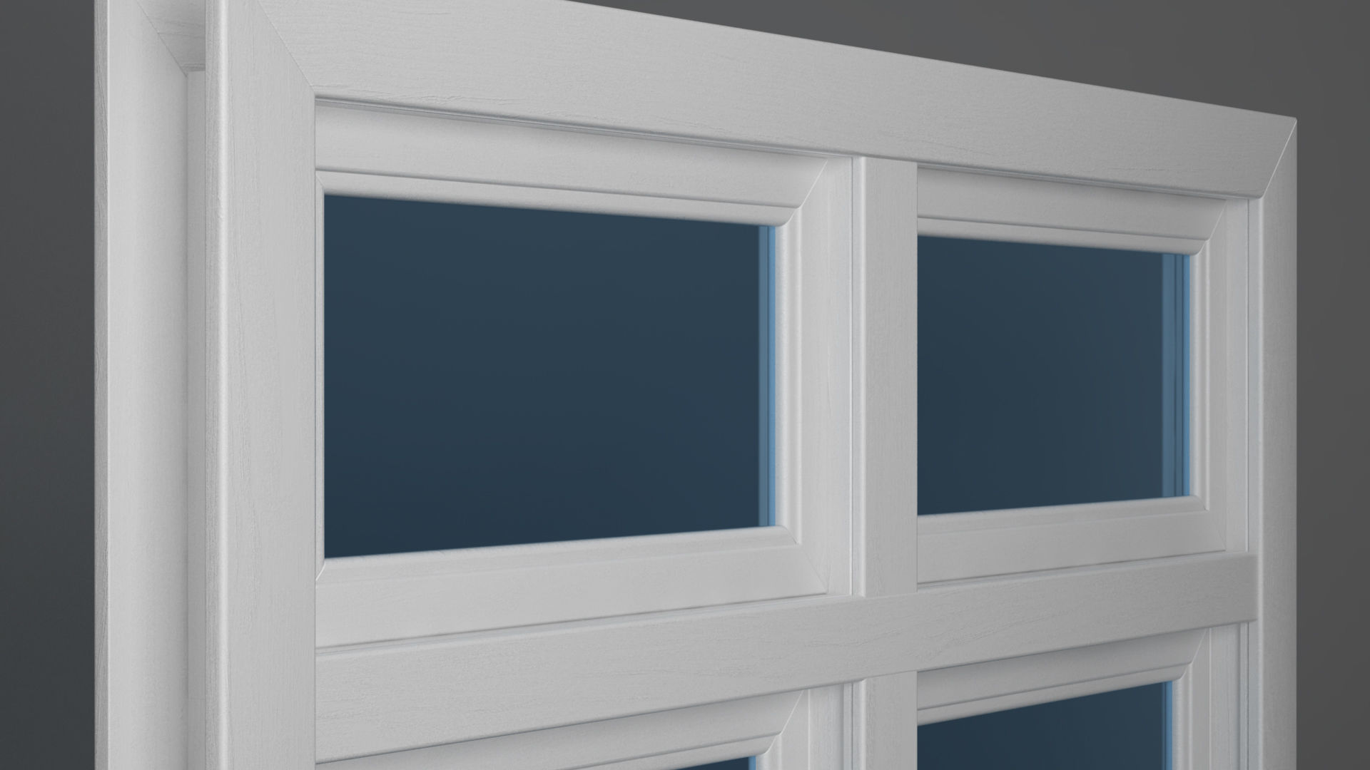 Transom over two operating window 3D model_3