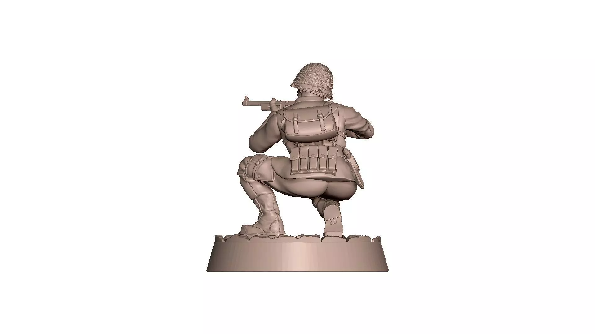 USA Soldier WW2 Bolt Action 3D print model_38