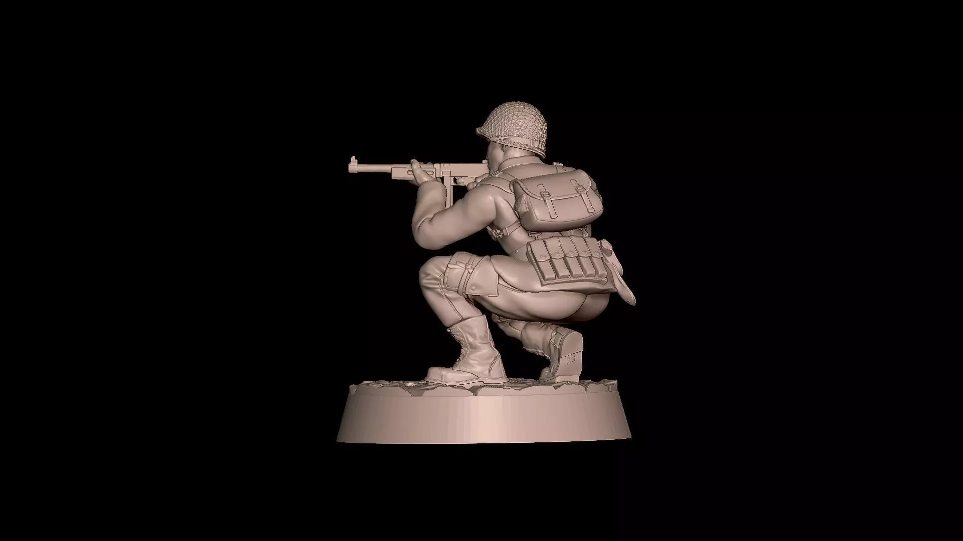 USA Soldier WW2 Bolt Action 3D print model_39