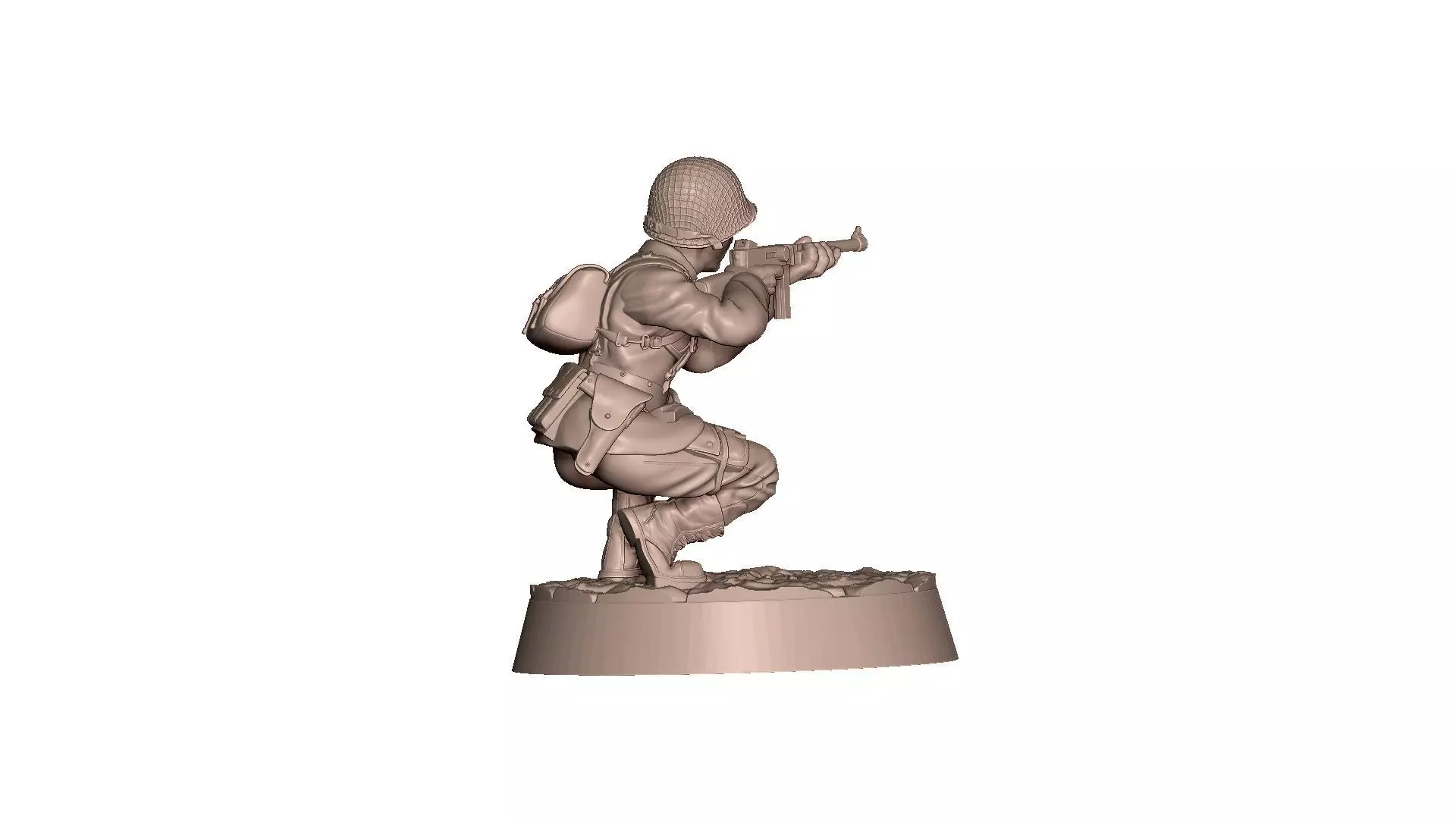 USA Soldier WW2 Bolt Action 3D print model_42