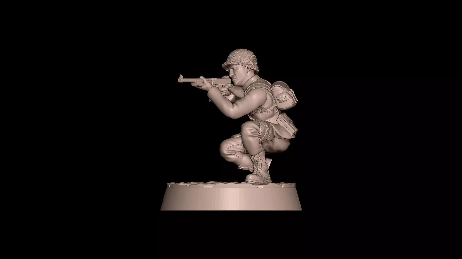 USA Soldier WW2 Bolt Action 3D print model_33