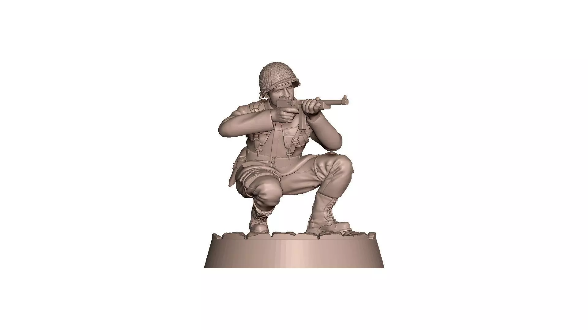USA Soldier WW2 Bolt Action 3D print model_27
