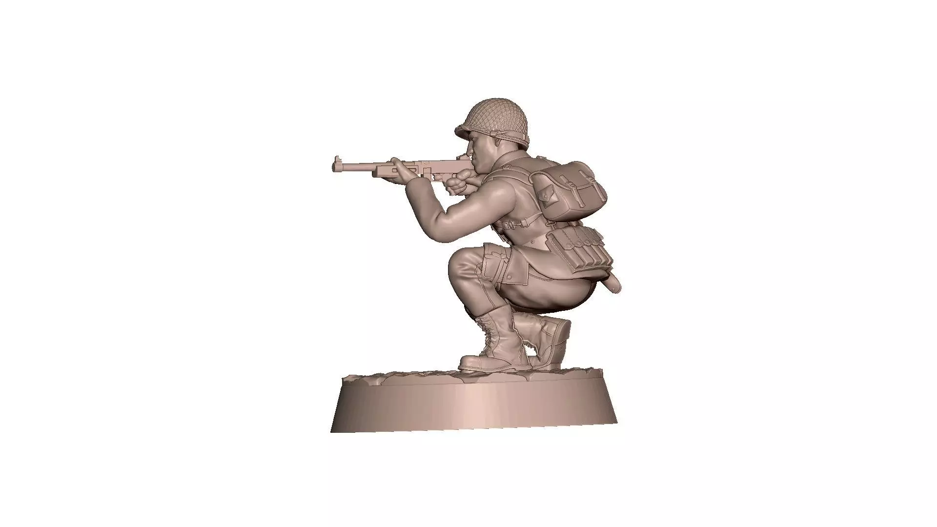 USA Soldier WW2 Bolt Action 3D print model_40