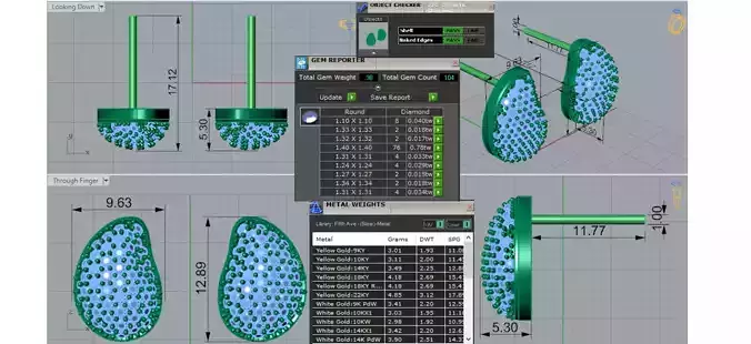 Teardrop Two-Tone Gold Jewelry stl 3dm Earrings  je0127