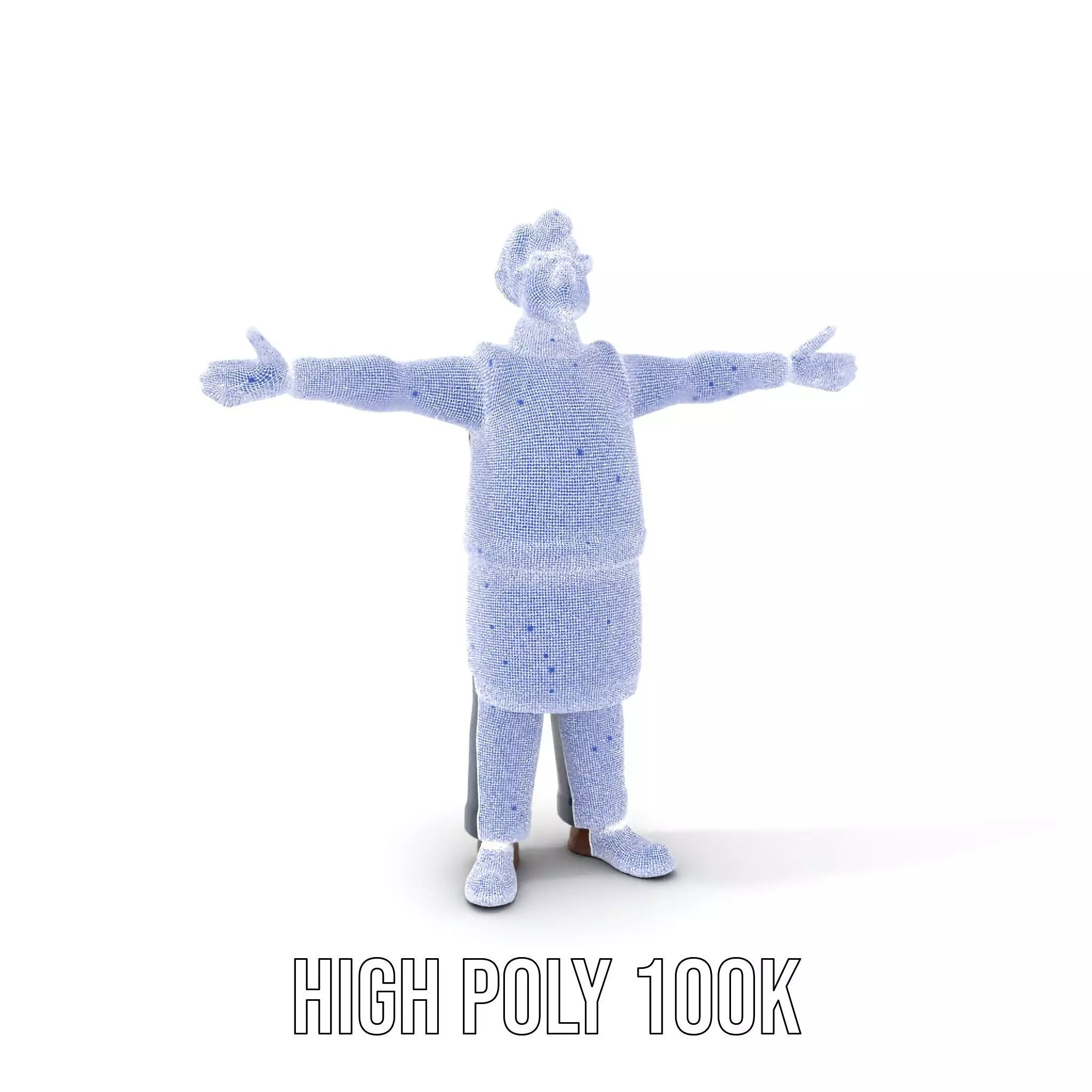 Friendly Grandpa Character model pack Low-poly 3D model_5