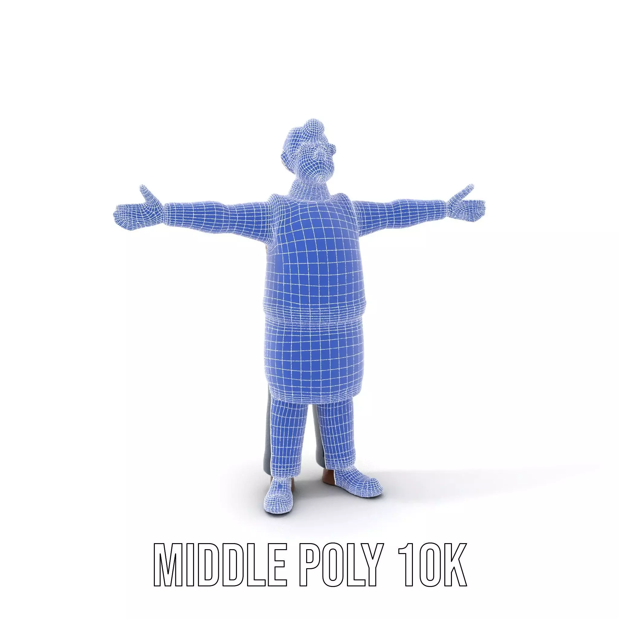 Friendly Grandpa Character model pack Low-poly 3D model_19