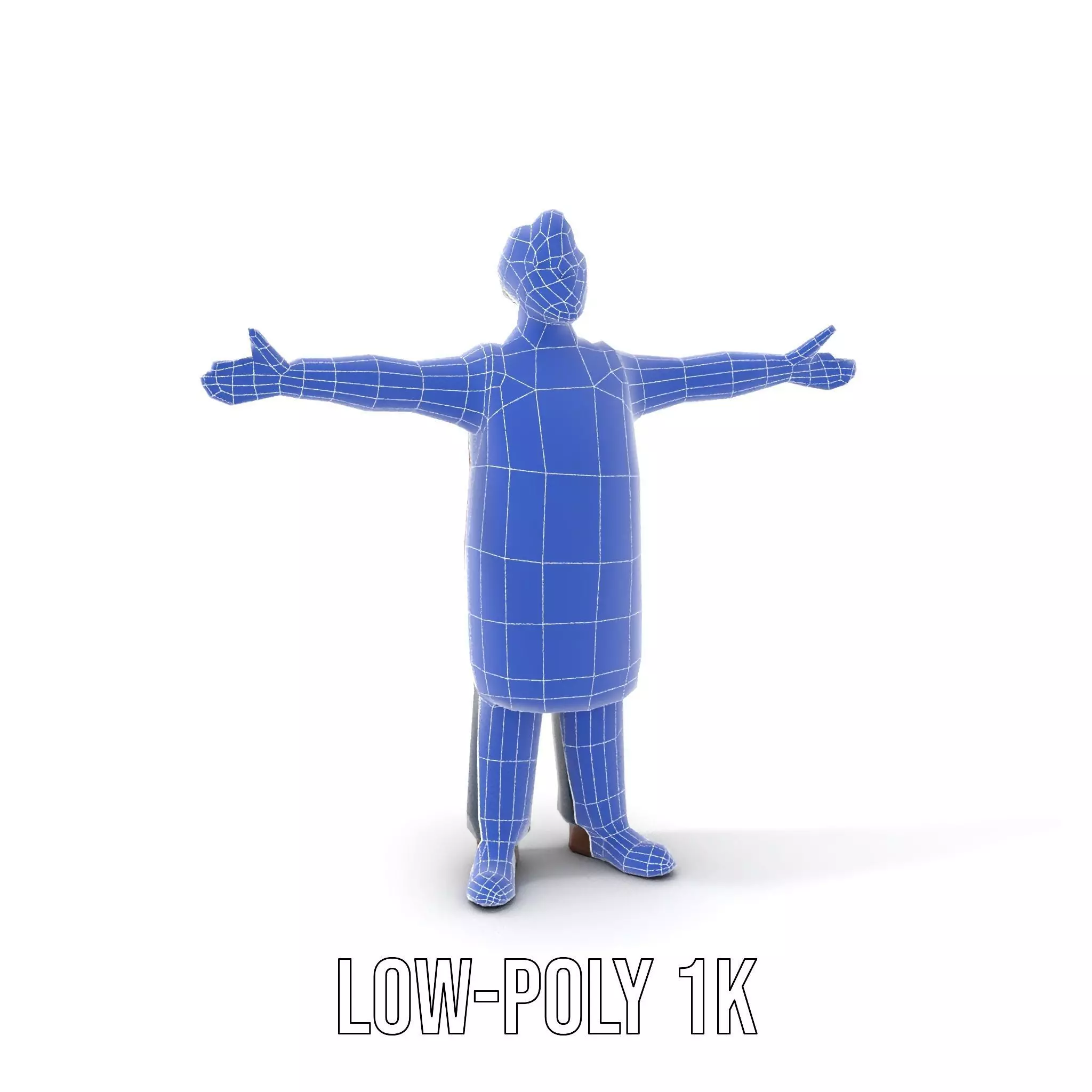 Friendly Grandpa Character model pack Low-poly 3D model_10