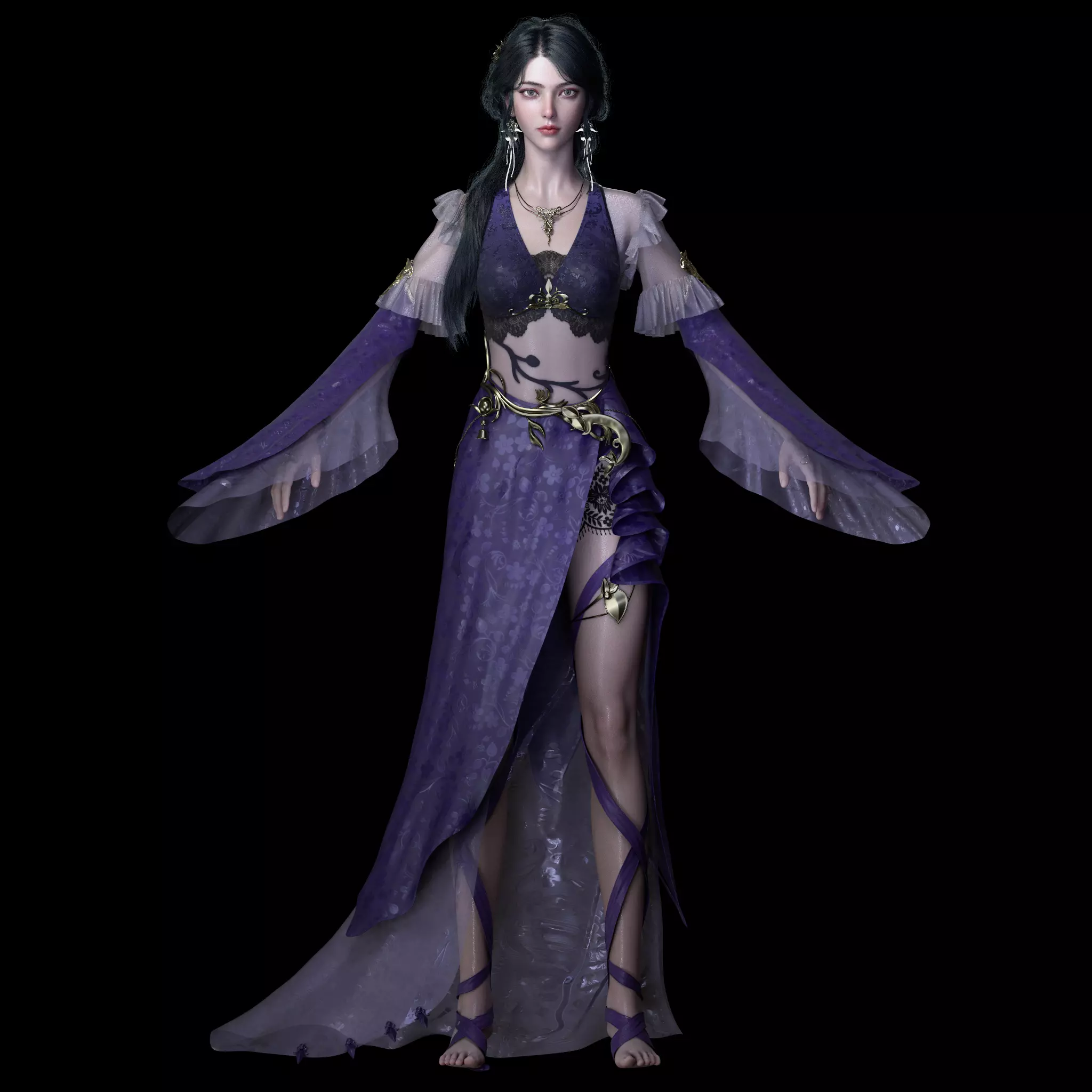 Chinese Girl AsianGirlK 3D model 3D model 3D model 3D model_11