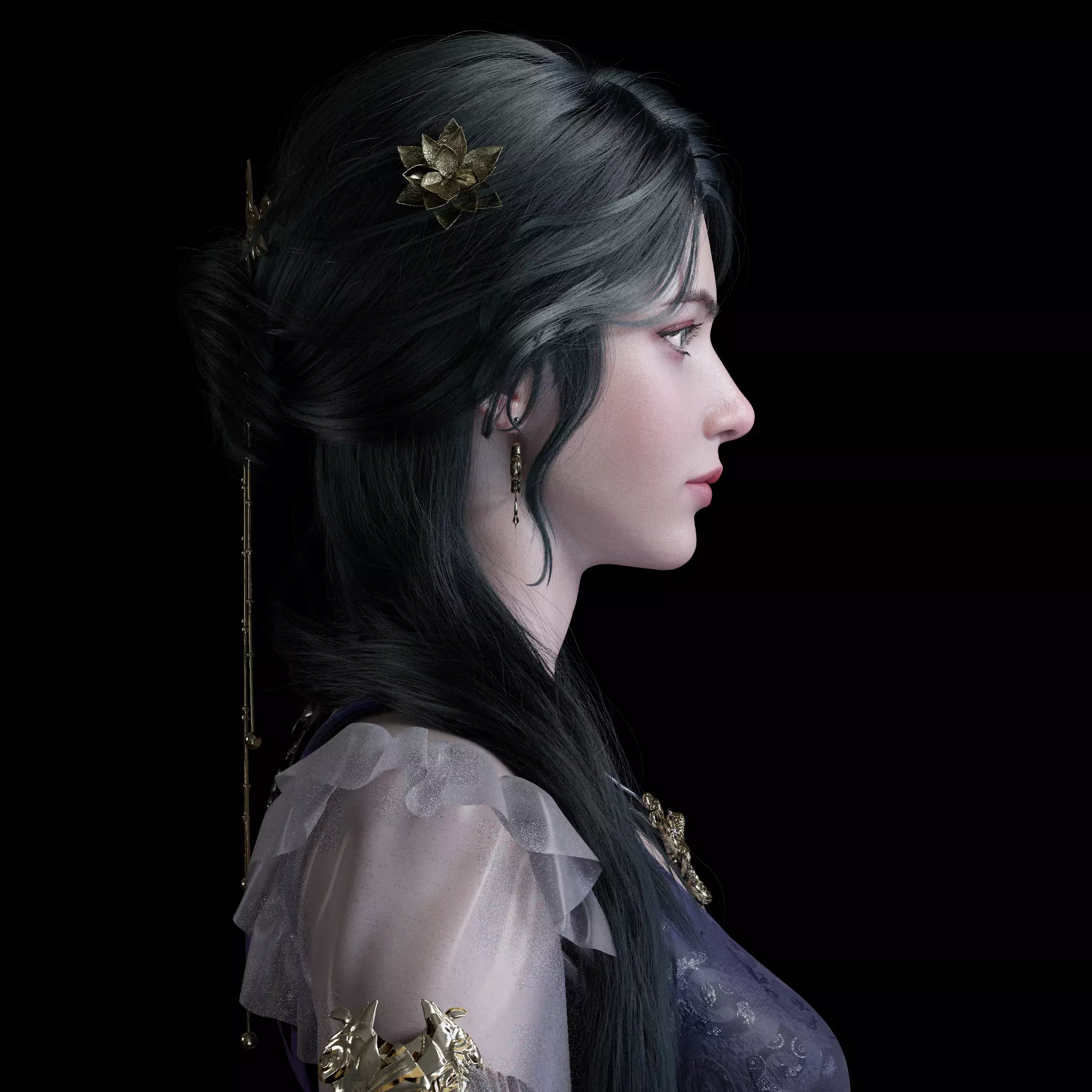 Chinese Girl AsianGirlK 3D model 3D model 3D model 3D model_5