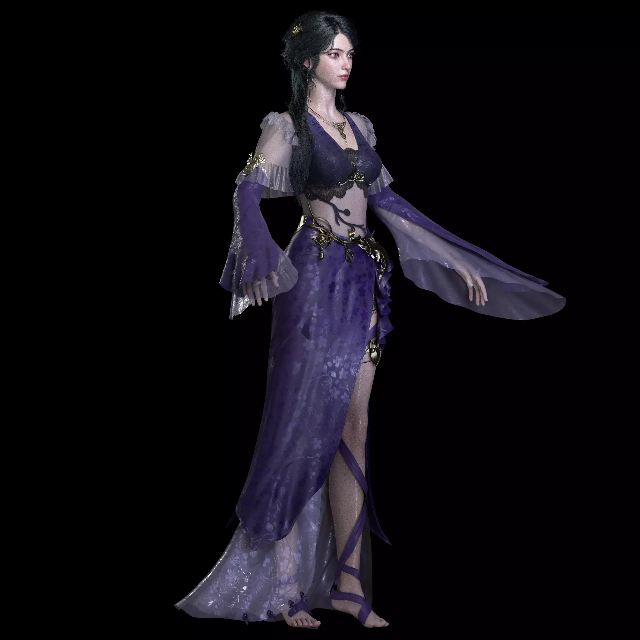 Chinese Girl AsianGirlK 3D model 3D model 3D model 3D model_9