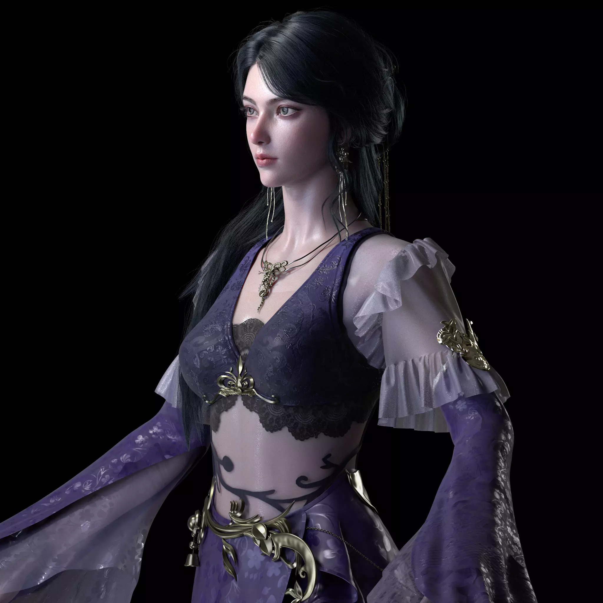 Chinese Girl AsianGirlK 3D model 3D model 3D model 3D model_8