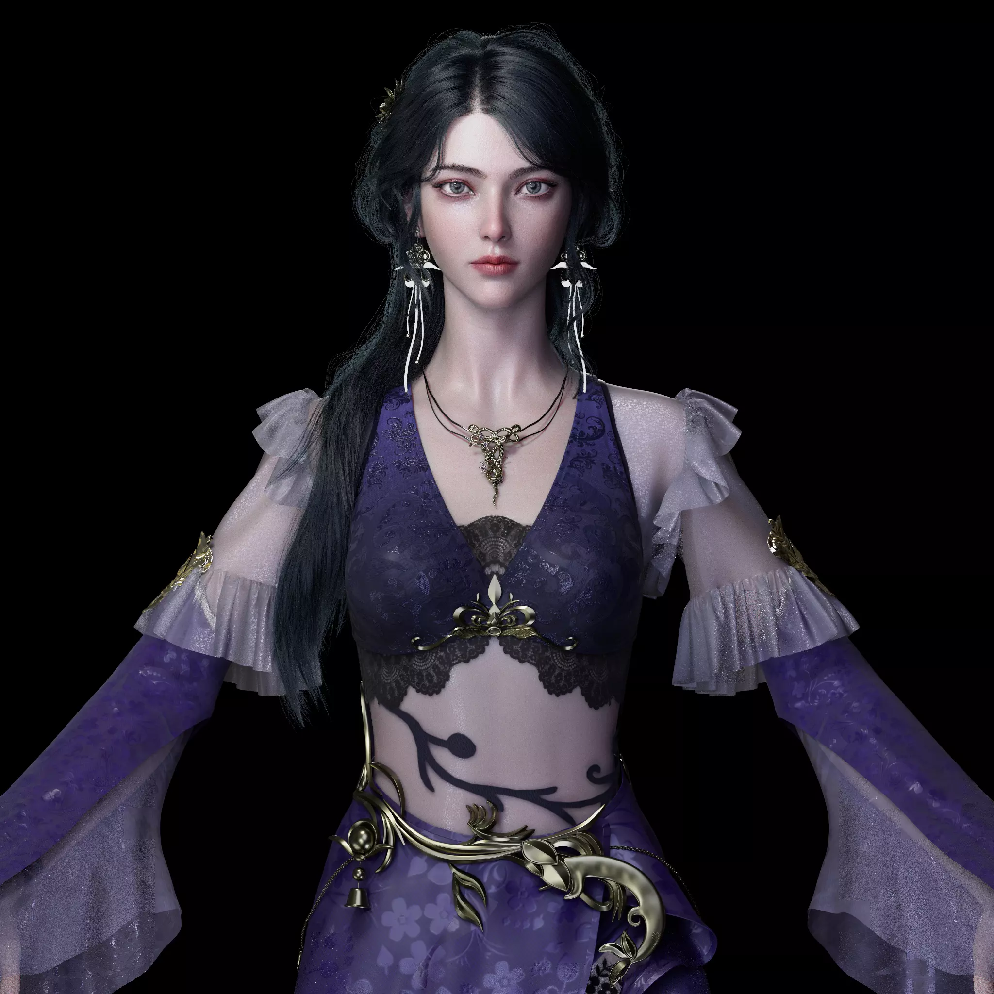 Chinese Girl AsianGirlK 3D model 3D model 3D model 3D model_7