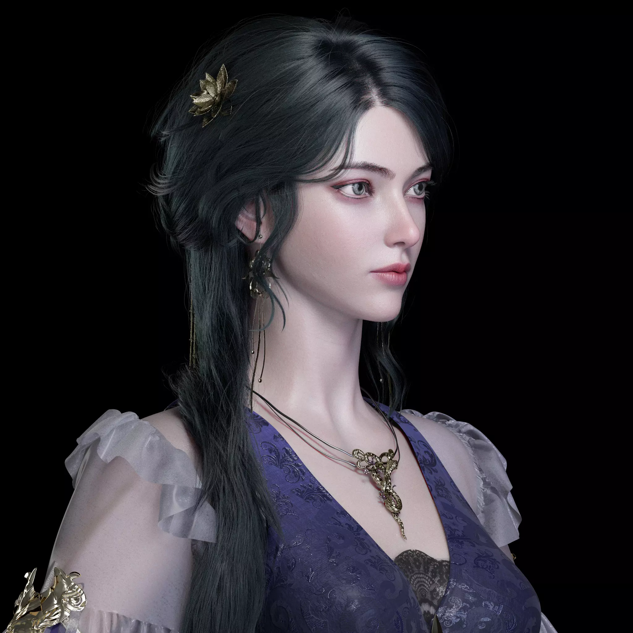 Chinese Girl AsianGirlK 3D model 3D model 3D model 3D model_6