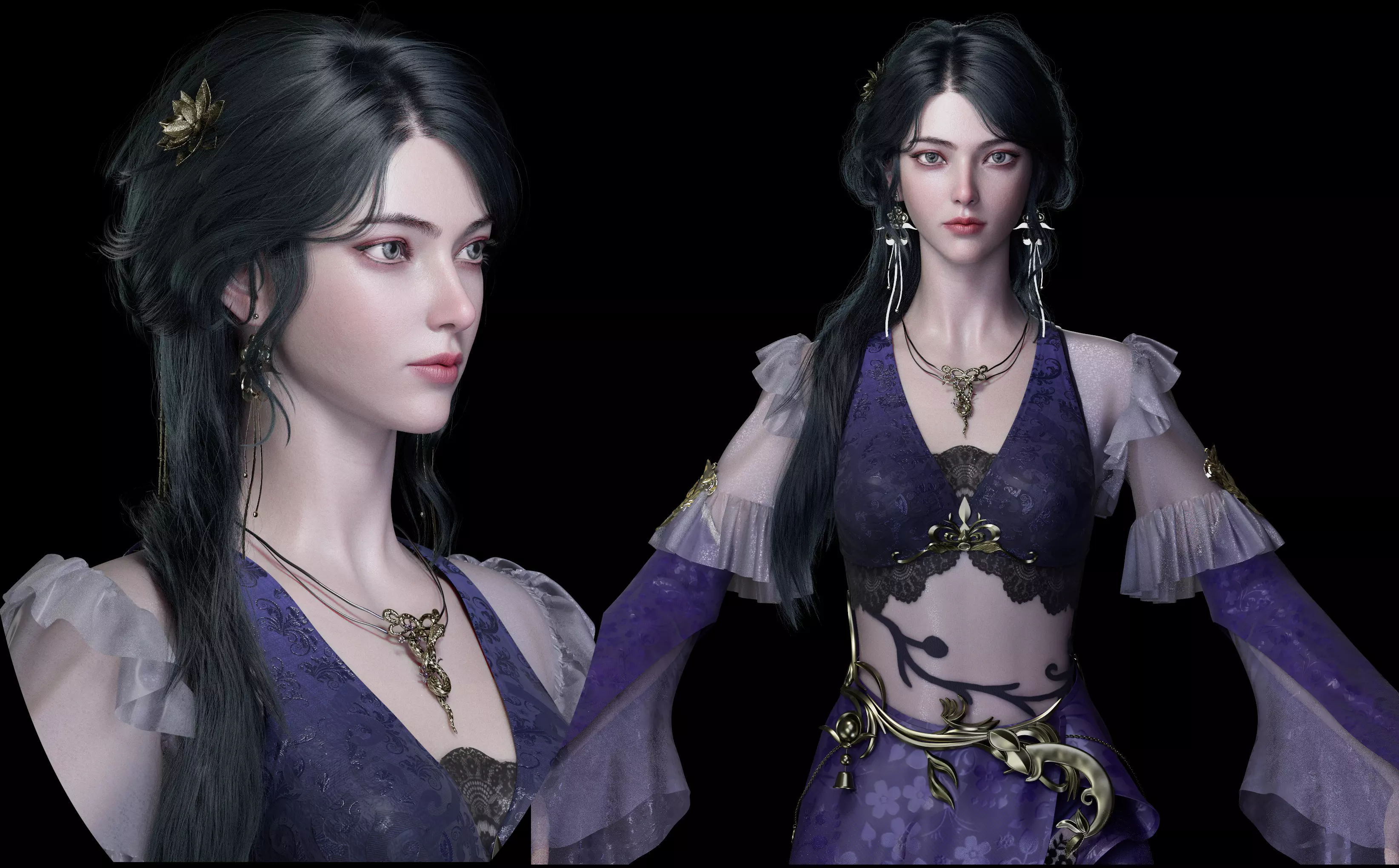 Chinese Girl AsianGirlK 3D model 3D model 3D model 3D model_0