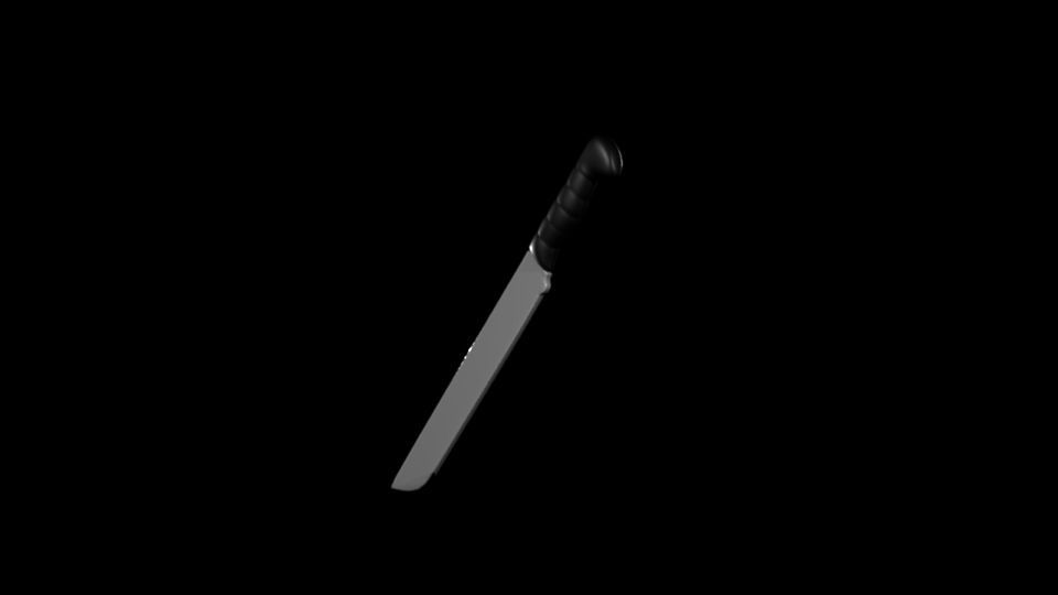 Machete knife 3D model_3