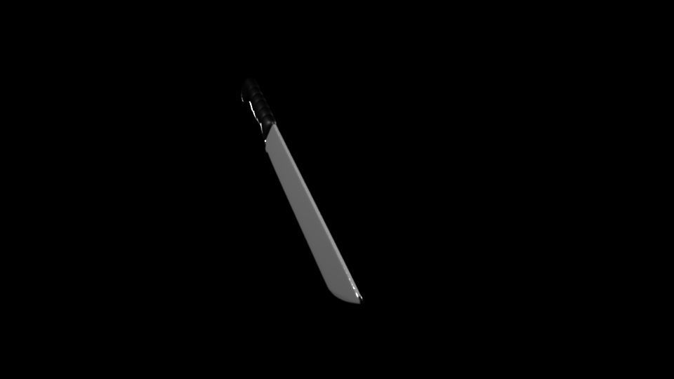 Machete knife 3D model_5