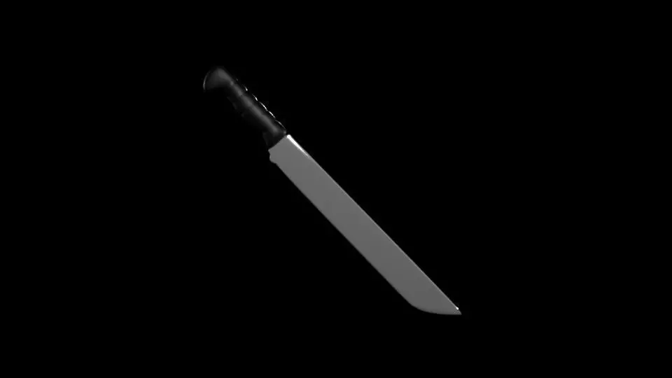 Machete knife 3D model_0