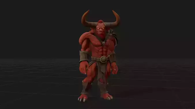 3D Minotaur Monster Character