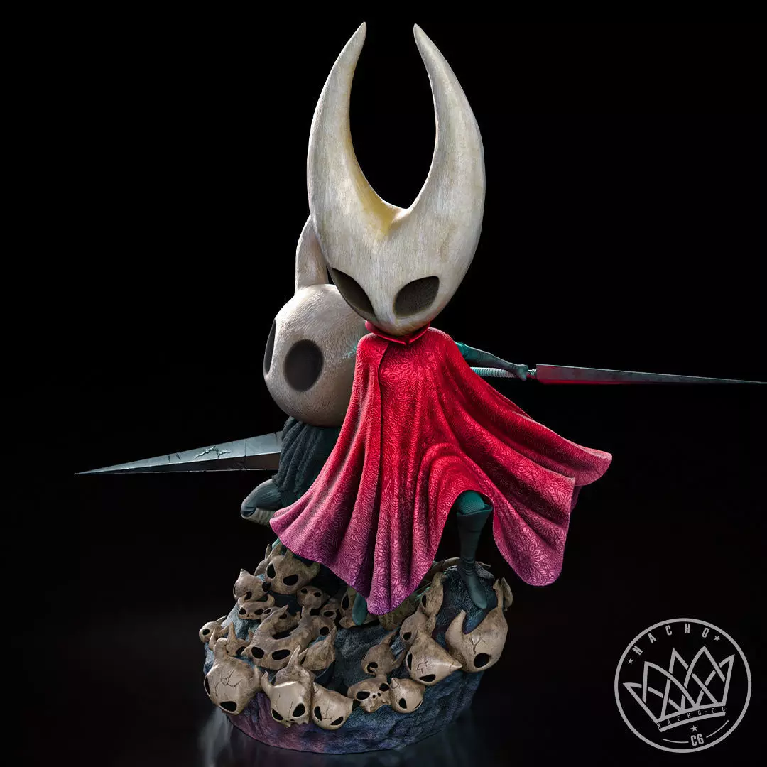 Fan Art - The Knight and Hornet from Hollow Knight and Silksong 3D print model_7