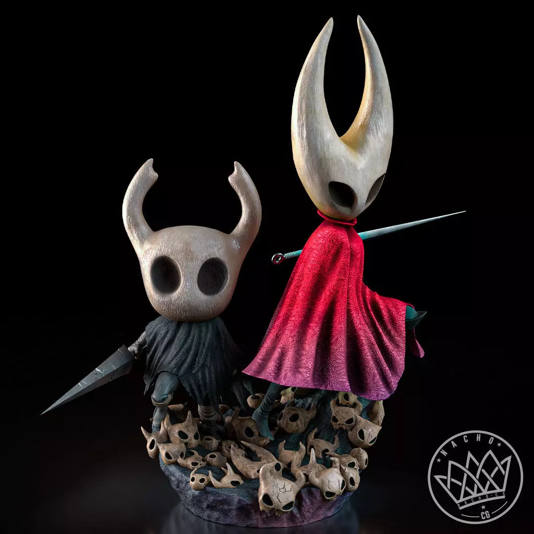 Fan Art - The Knight and Hornet from Hollow Knight and Silksong 3D print model_3